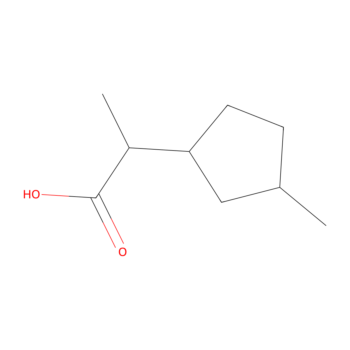 2-(3-Methylcyclopentyl)propanoic acid molecular structure, CAS 118325-80-7