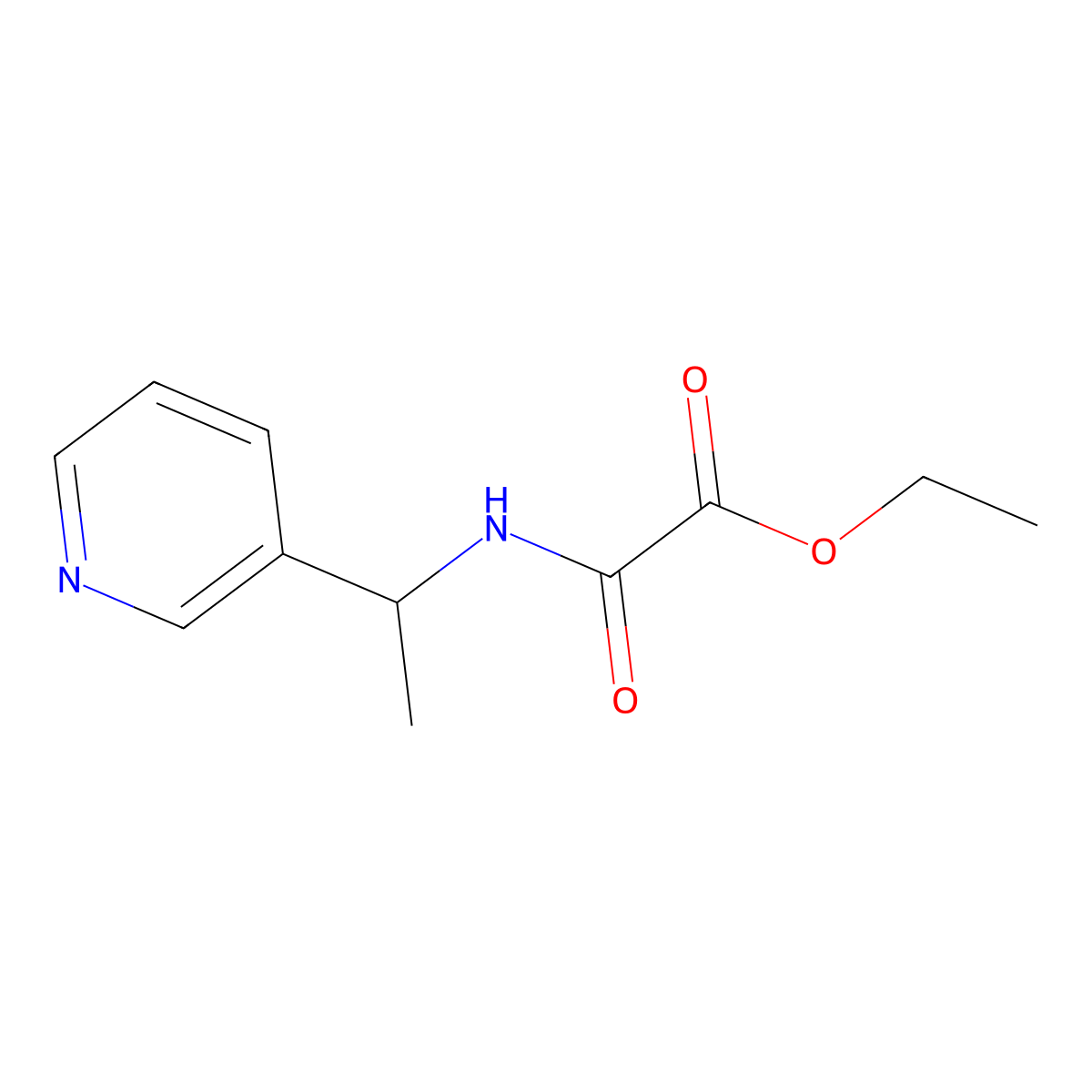 Ethyl {[1-(pyridin-3-yl)ethyl]carbamoyl}formate molecular structure, CAS 1183250-23-8
