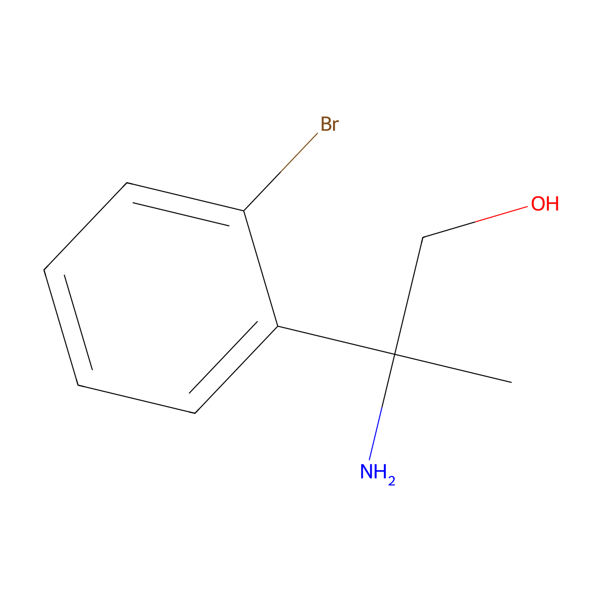 2-Amino-2-(2-bromophenyl)propan-1-ol molecular structure, CAS 1183252-55-2