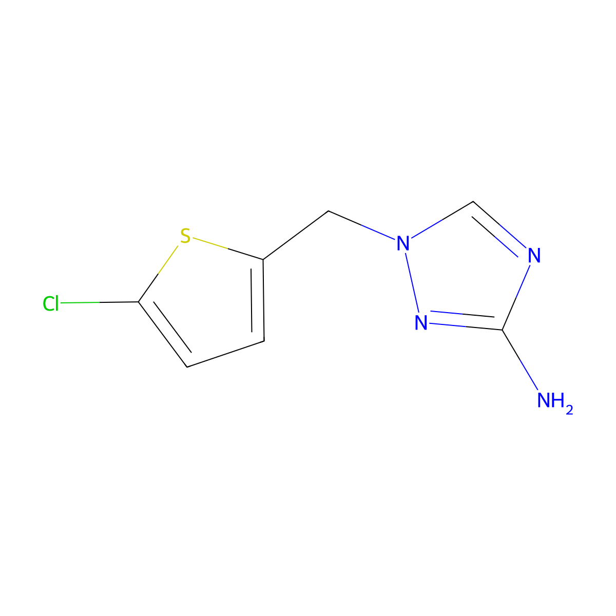 1-[(5-Chlorothiophen-2-YL)methyl]-1H-1,2,4-triazol-3-amine molecular structure, CAS 1183254-46-7