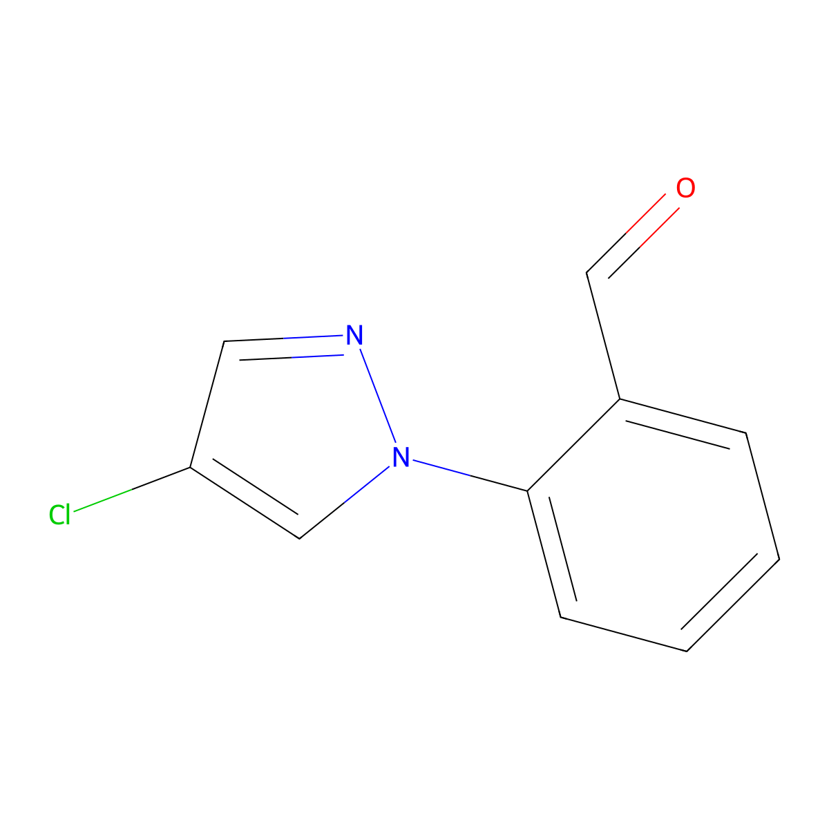 2-(4-Chloro-1H-pyrazol-1-YL)benzaldehyde molecular structure, CAS 1183257-81-9