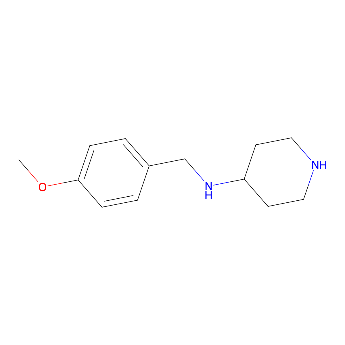 N-(4-Methoxybenzyl)piperidin-4-amine molecular structure, CAS 1183259-99-5