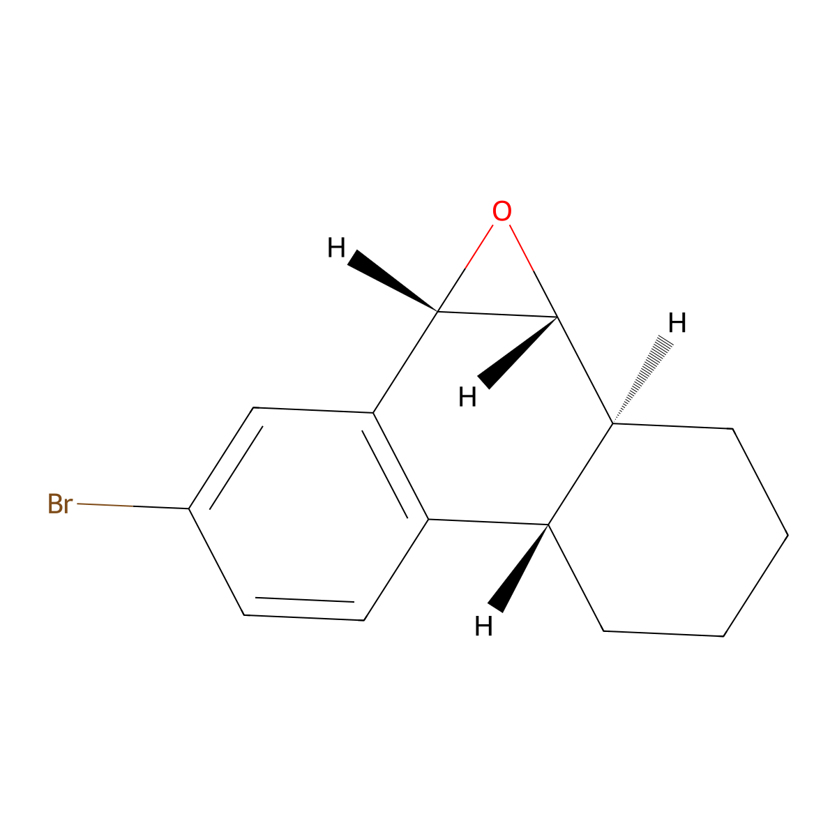 (4abeta,9beta,10beta)-7-Bromo-9,10-epoxy-trans-1,2,3,4,4a,9,10,10a-octahydrophenanthrene molecular structure, CAS 118326-92-4