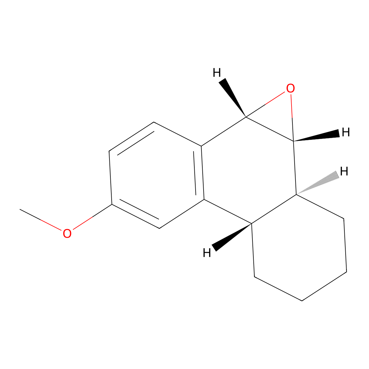 (1aR,1bS,5aS,9bS)-7-methoxy-1a,1b,2,3,4,5,5a,9b-octahydrophenanthro[9,10-b]oxirene molecular structure, CAS 118326-94-6