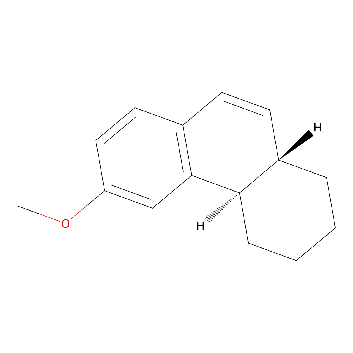 6-Methoxy-trans-1,2,3,4,4a,10a-hexahydrophenanthrene molecular structure, CAS 118326-95-7