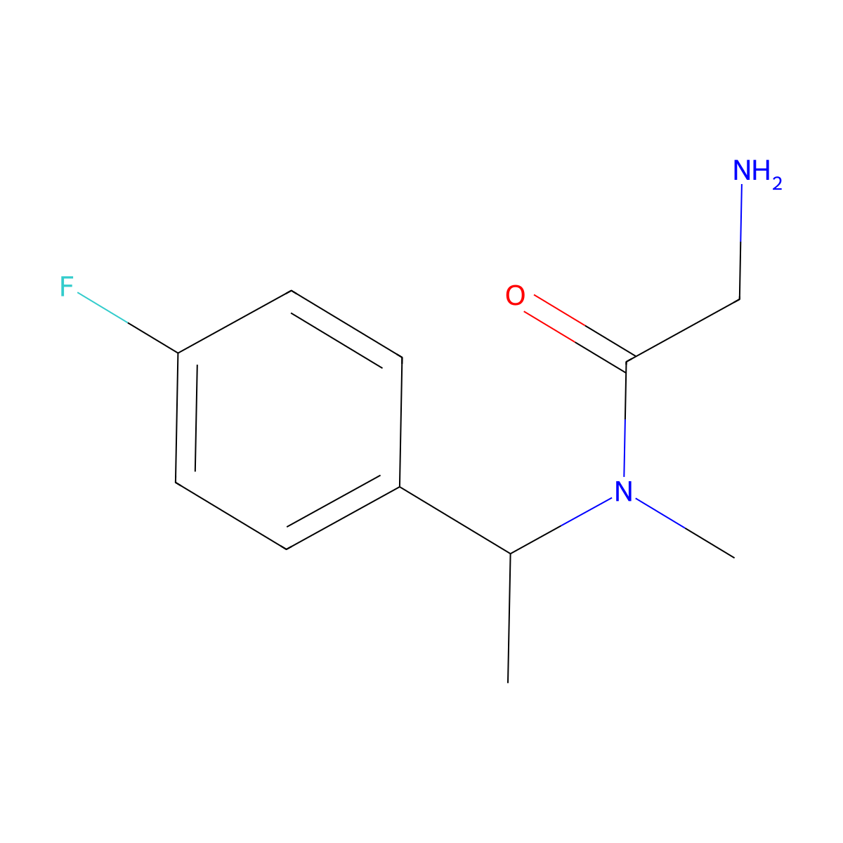 2-Amino-N-[1-(4-fluoro-phenyl)-ethyl]-N-methyl-acetamide molecular structure, CAS 1183265-78-2