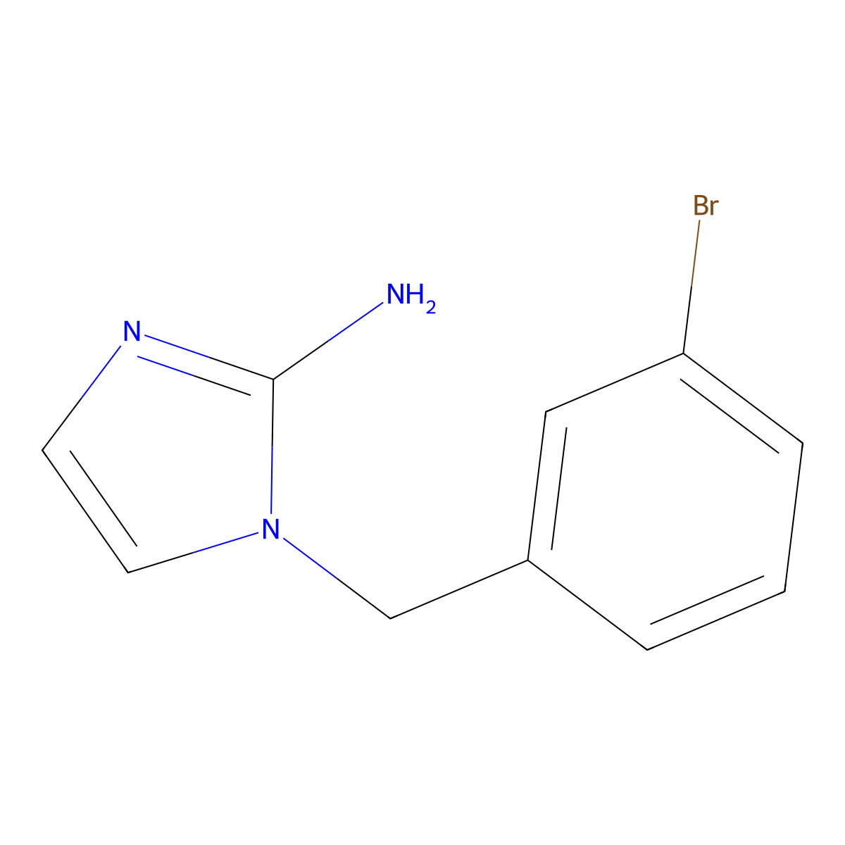 1-(3-Bromobenzyl)-1H-imidazol-2-amine molecular structure, CAS 1183265-86-2