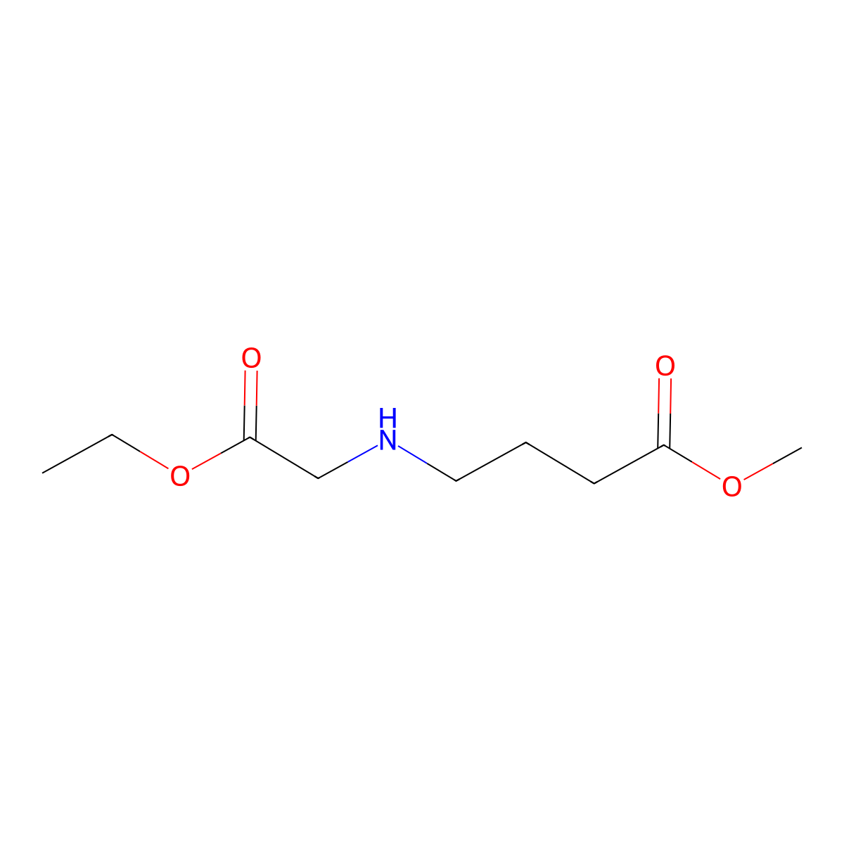 Methyl 4-(2-Ethoxy-2-oxoethylamino)butanoate molecular structure, CAS 1183267-12-0