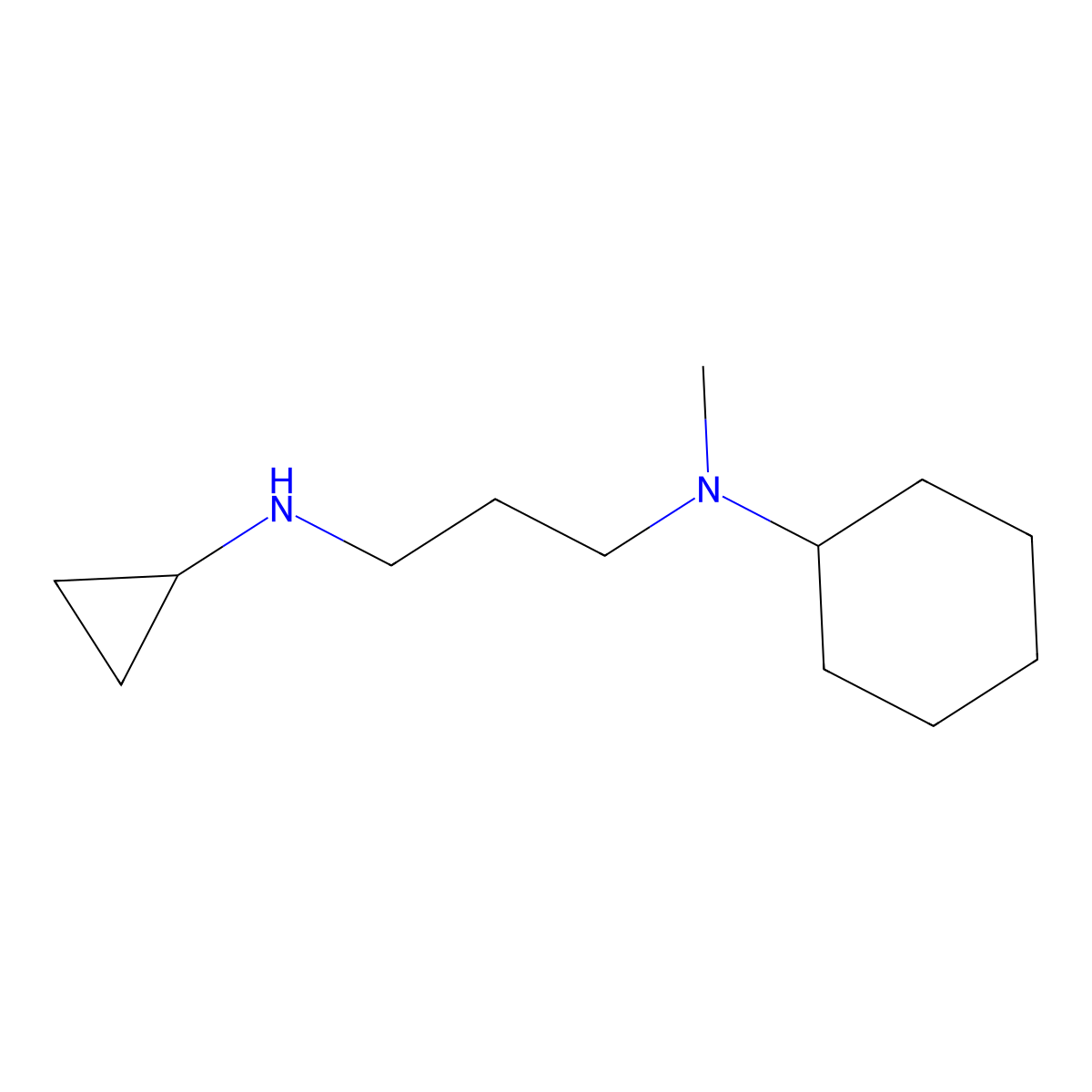 N-[3-(cyclopropylamino)propyl]-N-methylcyclohexanamine molecular structure, CAS 1183269-21-7