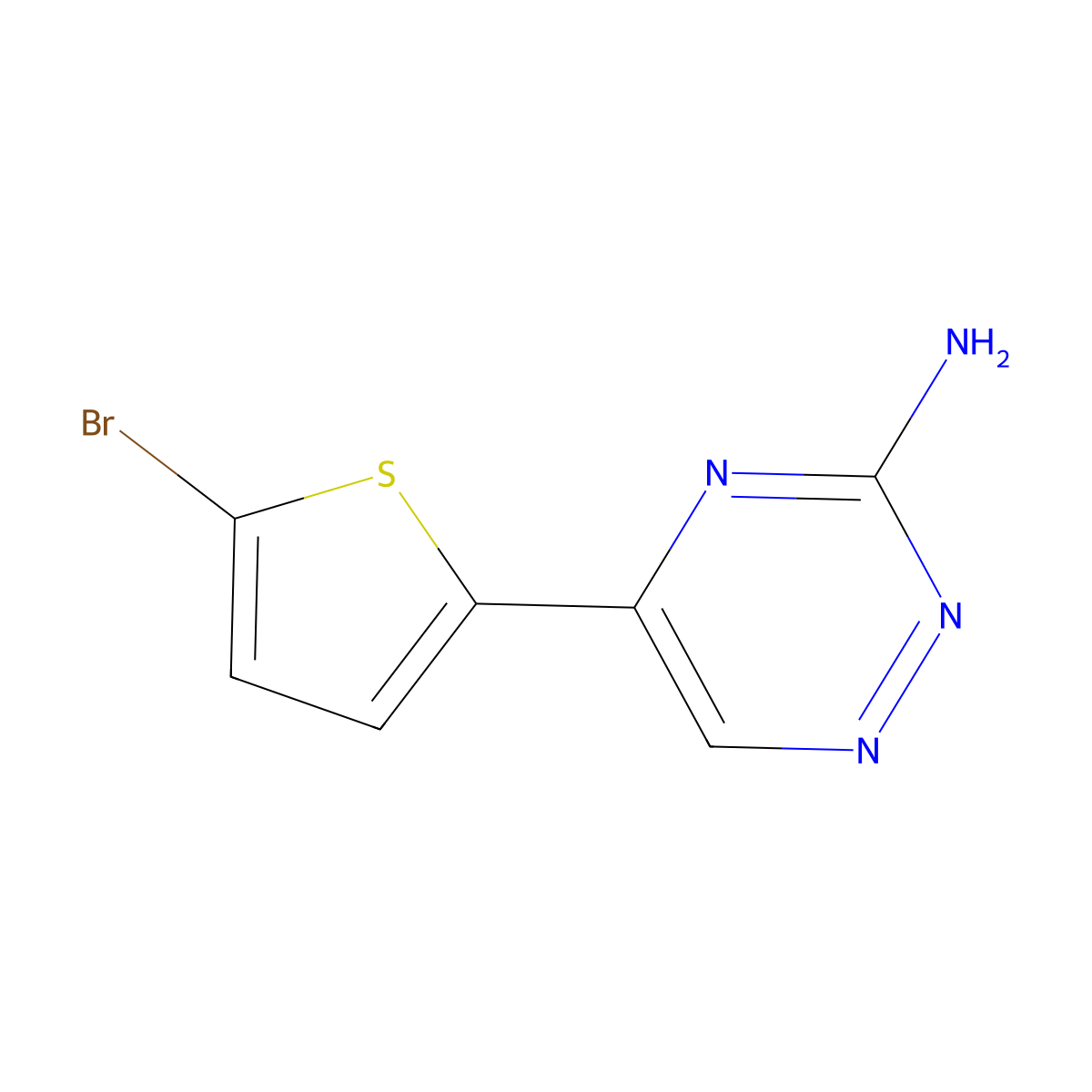 5-(5-Bromothiophen-2-yl)-1,2,4-triazin-3-amine molecular structure, CAS 1183278-60-5
