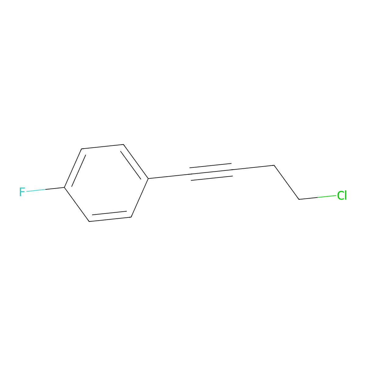 1-(4-Chlorobut-1-yn-1-yl)-4-fluorobenzene molecular structure, CAS 1183278-95-6