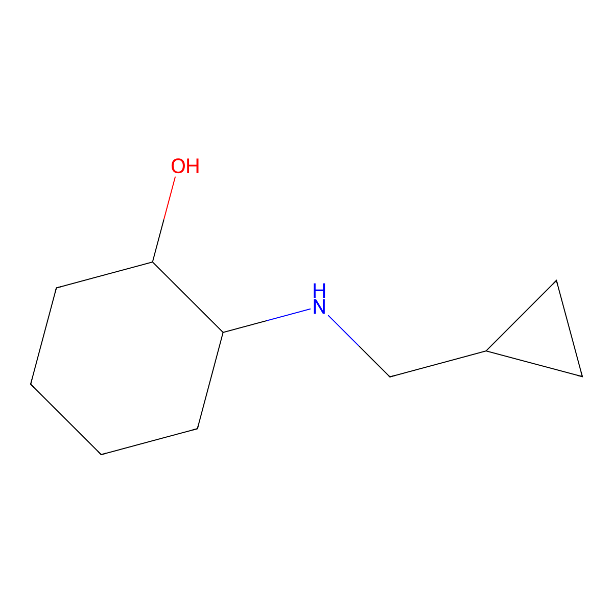 2-[(Cyclopropylmethyl)amino]cyclohexan-1-ol molecular structure, CAS 1183287-05-9