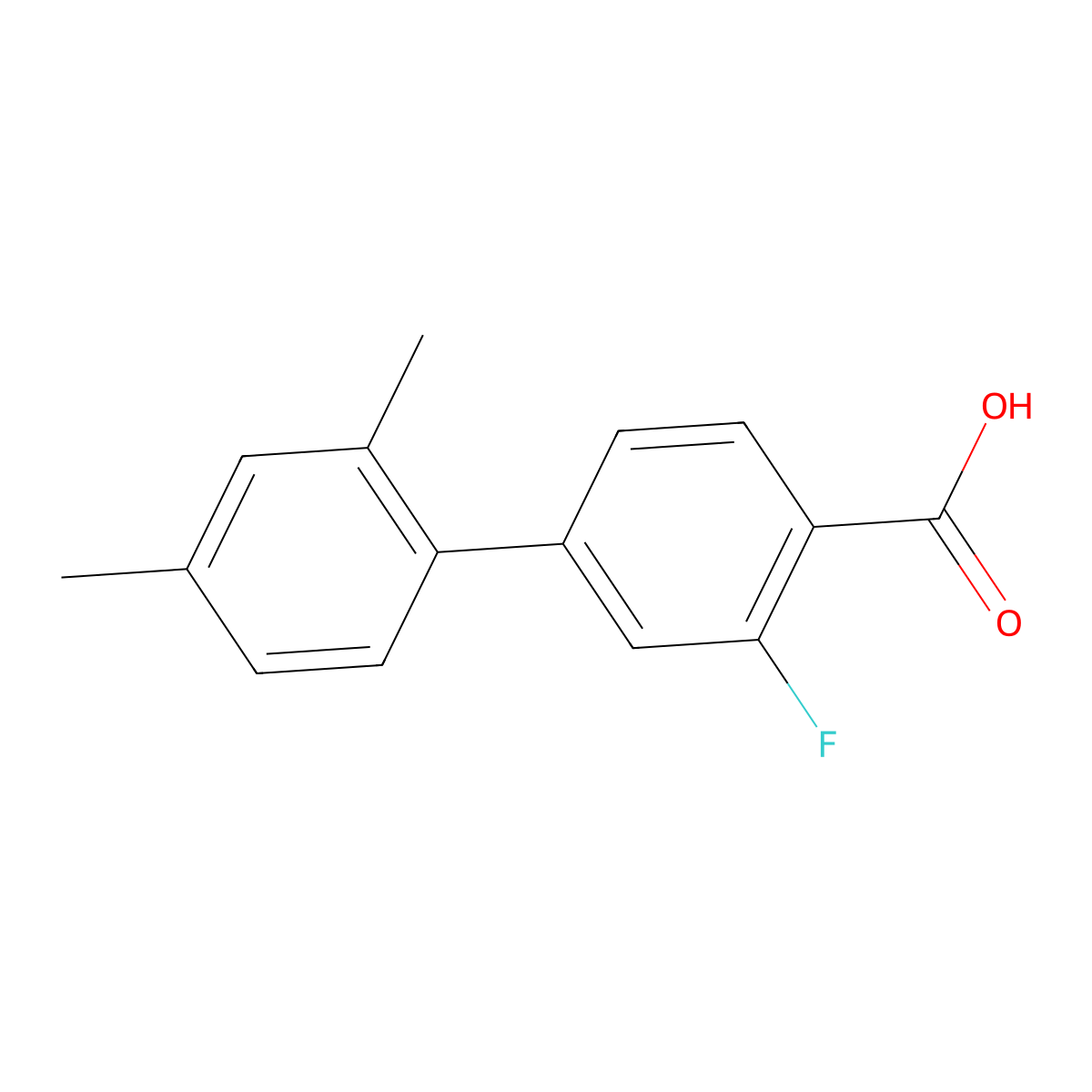 4-(2,4-Dimethylphenyl)-2-fluorobenzoic acid molecular structure, CAS 1183287-38-8