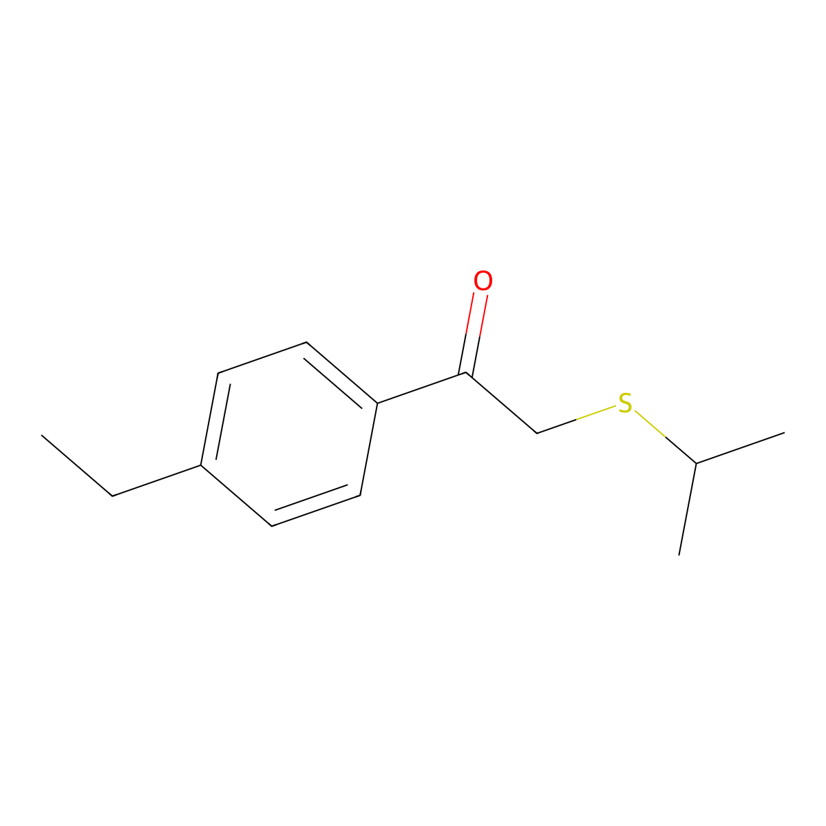 1-(4-Ethylphenyl)-2-(isopropylthio)ethan-1-one molecular structure, CAS 1183291-49-7