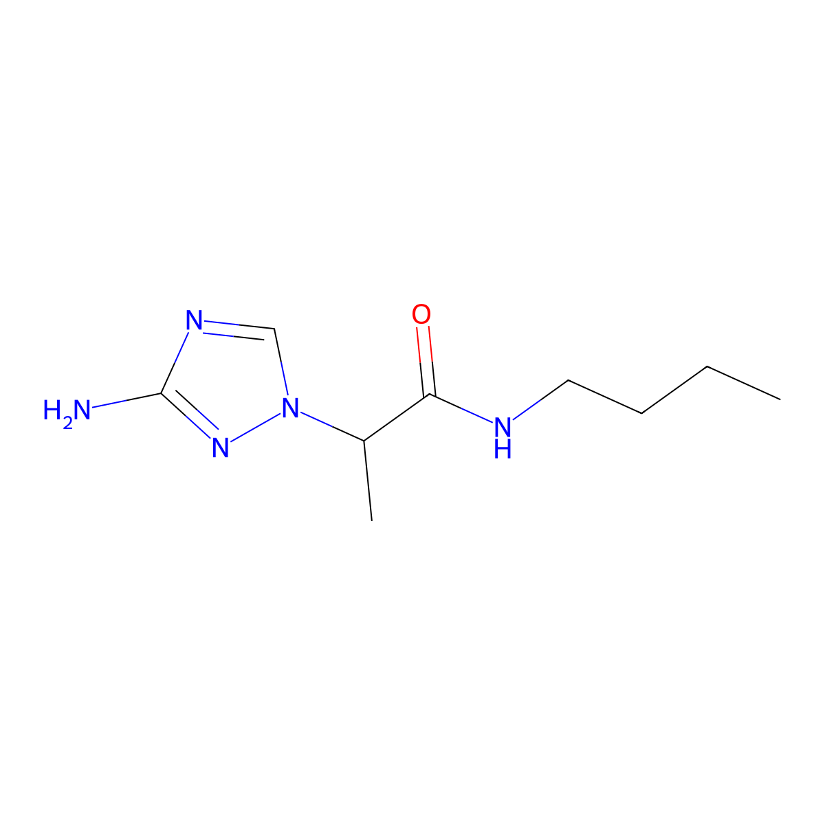 2-(3-Amino-1h-1,2,4-triazol-1-yl)-N-butylpropanamide molecular structure, CAS 1183294-28-1