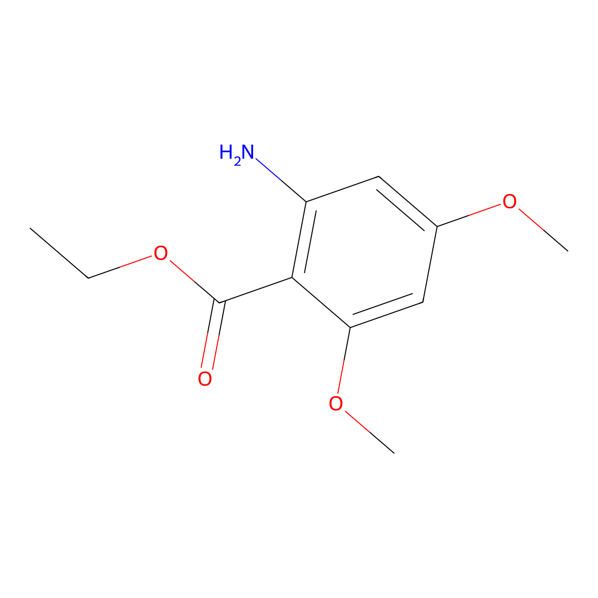 Ethyl 2-amino-4,6-dimethoxybenzoate molecular structure, CAS 1183295-84-2