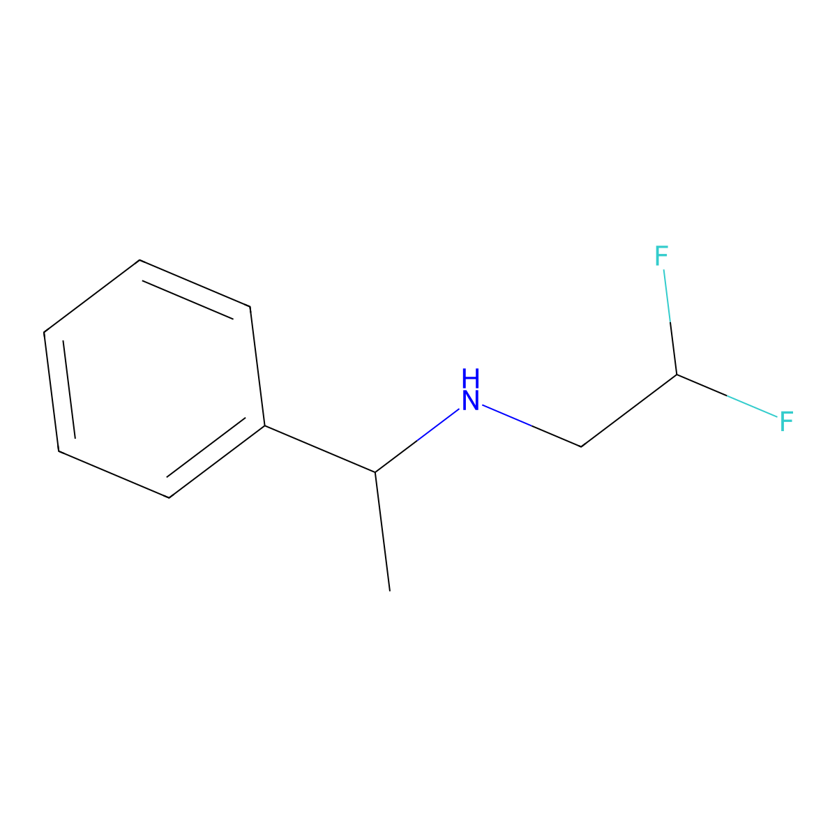 (2,2-Difluoroethyl)(phenylethyl)amine molecular structure, CAS 1183296-08-3