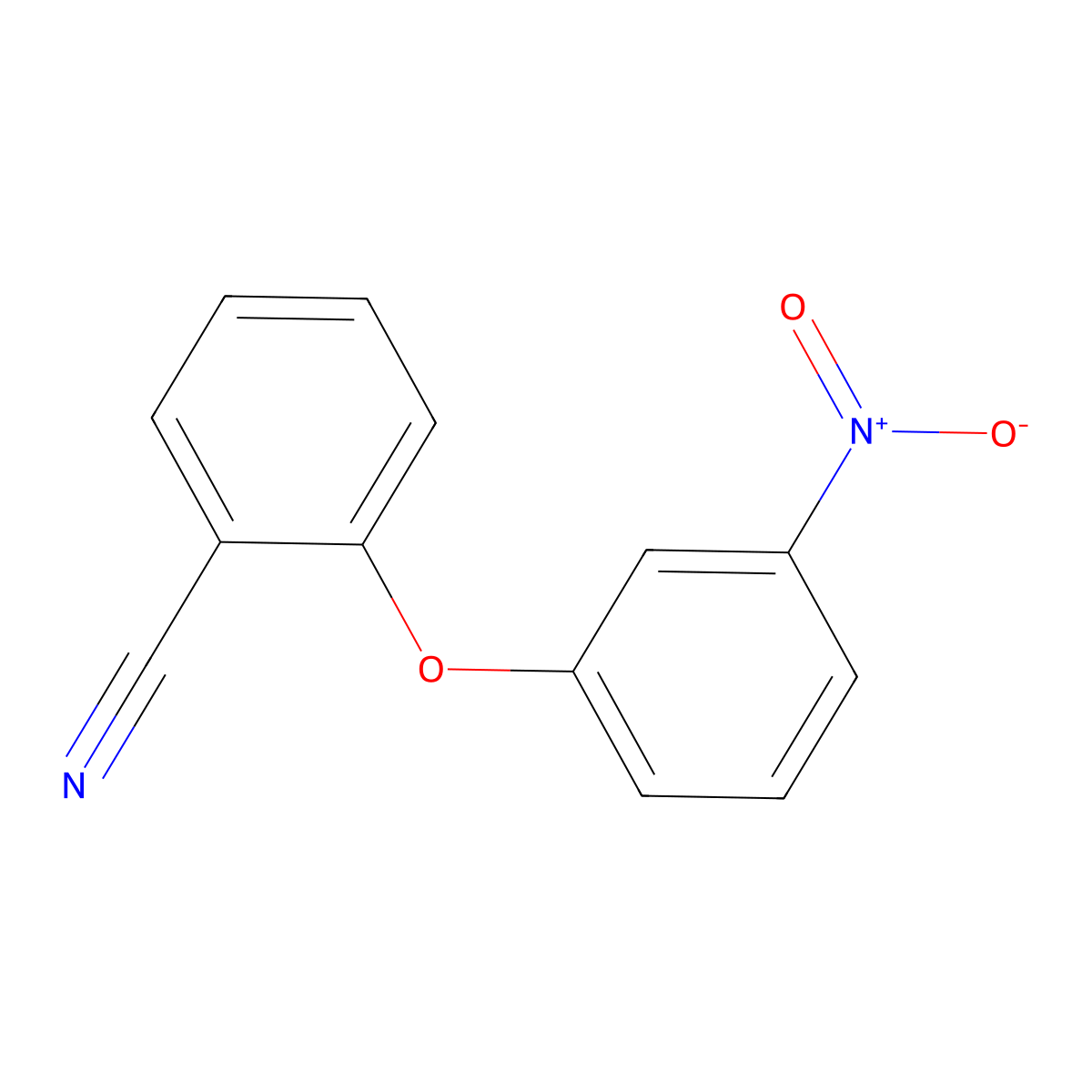 2-(3-Nitrophenoxy)benzonitrile molecular structure, CAS 1183301-62-3