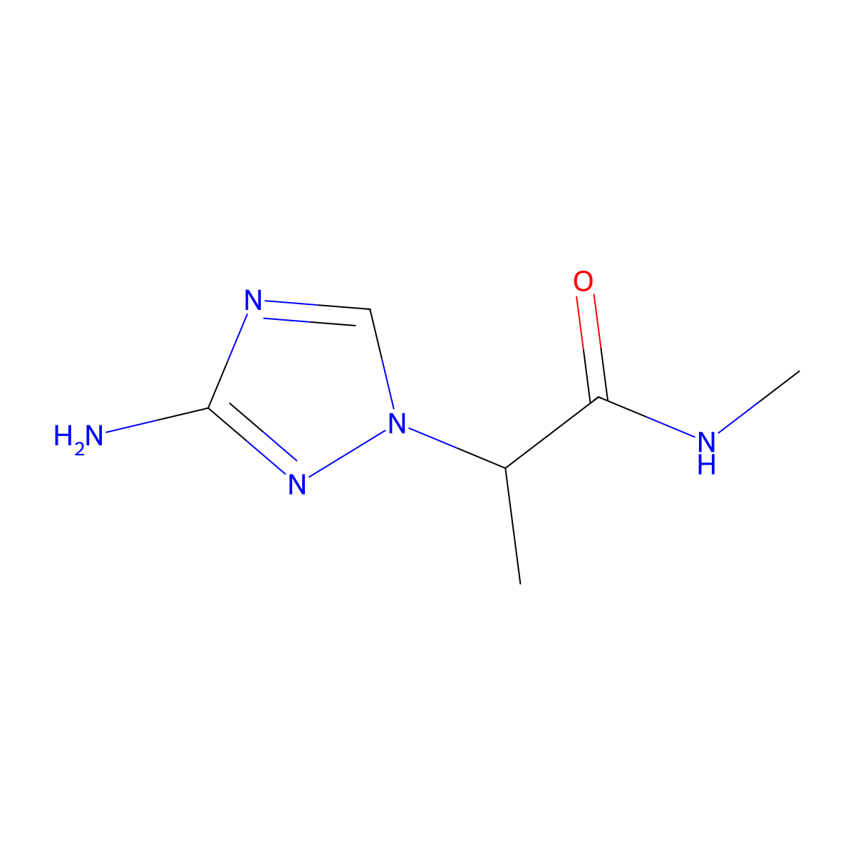 2-(3-amino-1H-1,2,4-triazol-1-yl)-N-methylpropanamide molecular structure, CAS 1183305-95-4