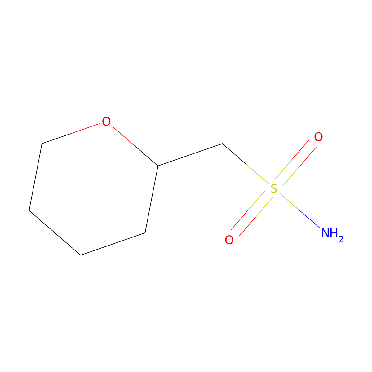 Oxan-2-ylmethanesulfonamide molecular structure, CAS 1183306-23-1