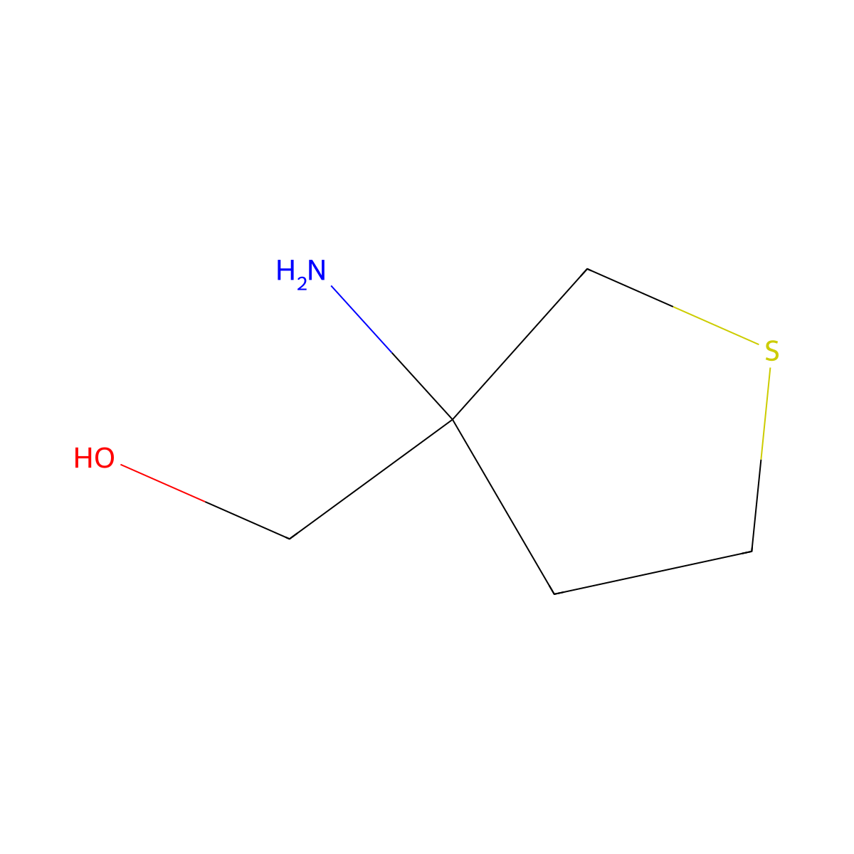 (3-Aminothiolan-3-yl)methanol molecular structure, CAS 1183307-58-5