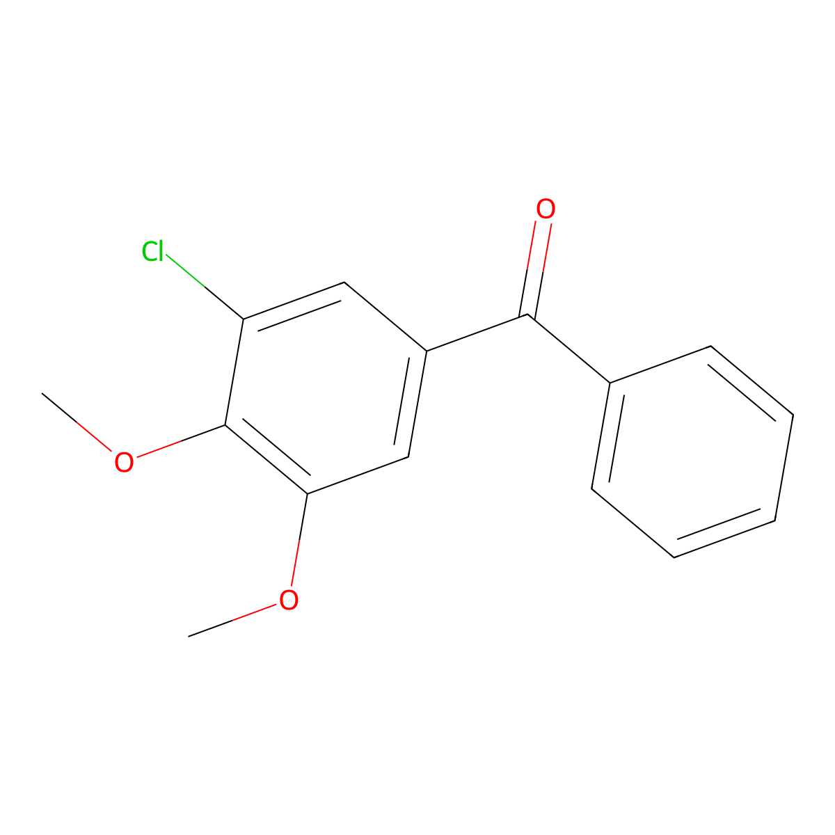 Methanone, (3-chloro-4,5-dimethoxyphenyl)phenyl- molecular structure, CAS 1183307-98-3