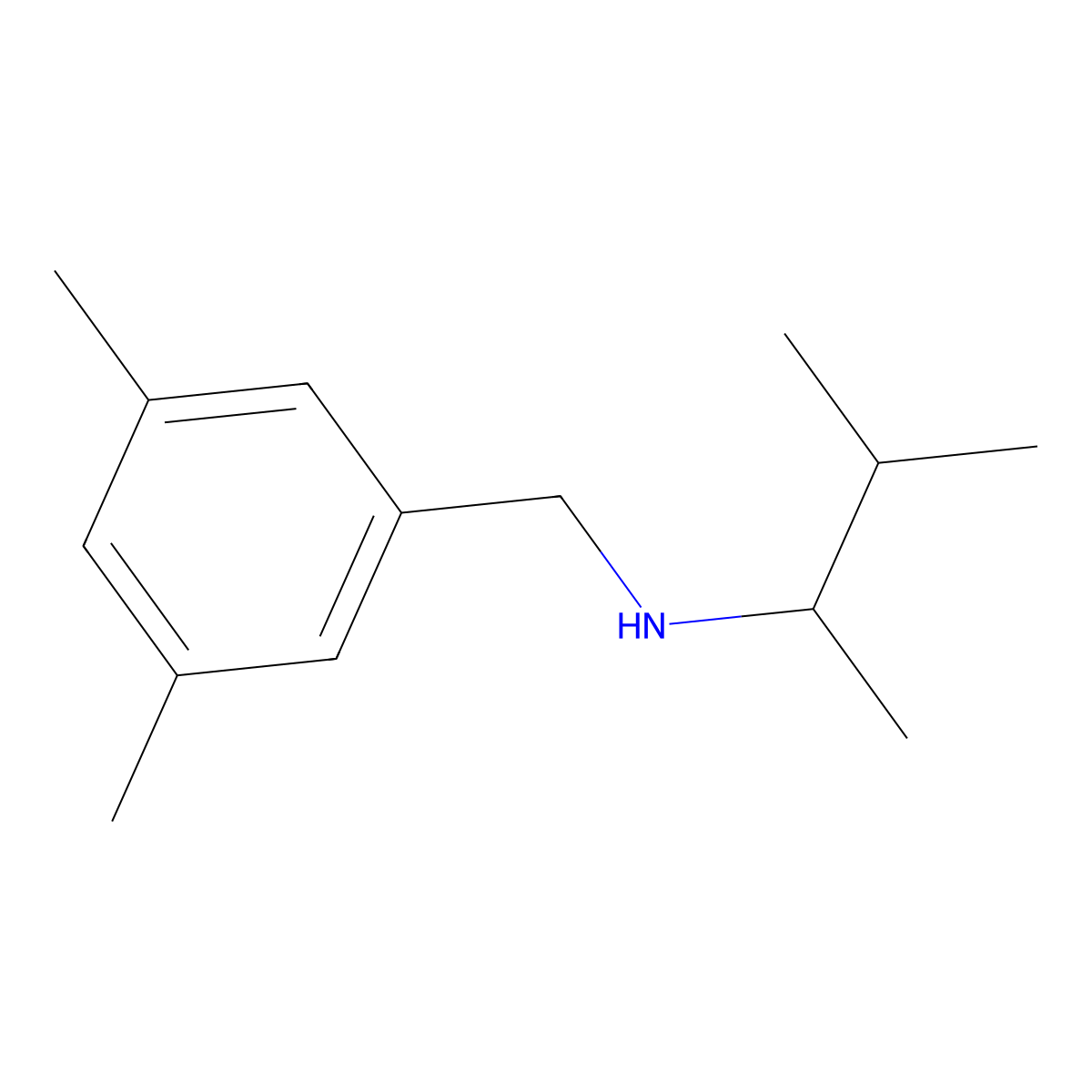 [(3,5-Dimethylphenyl)methyl](3-methylbutan-2-yl)amine molecular structure, CAS 1183309-66-1