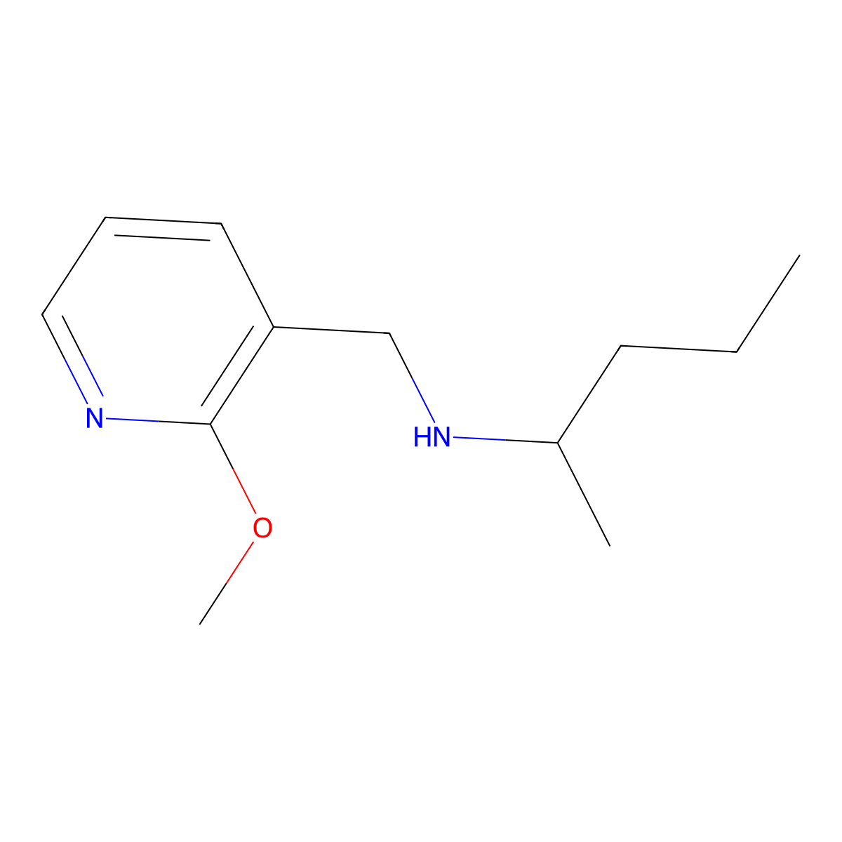 [(2-Methoxypyridin-3-yl)methyl](pentan-2-yl)amine molecular structure, CAS 1183314-96-6
