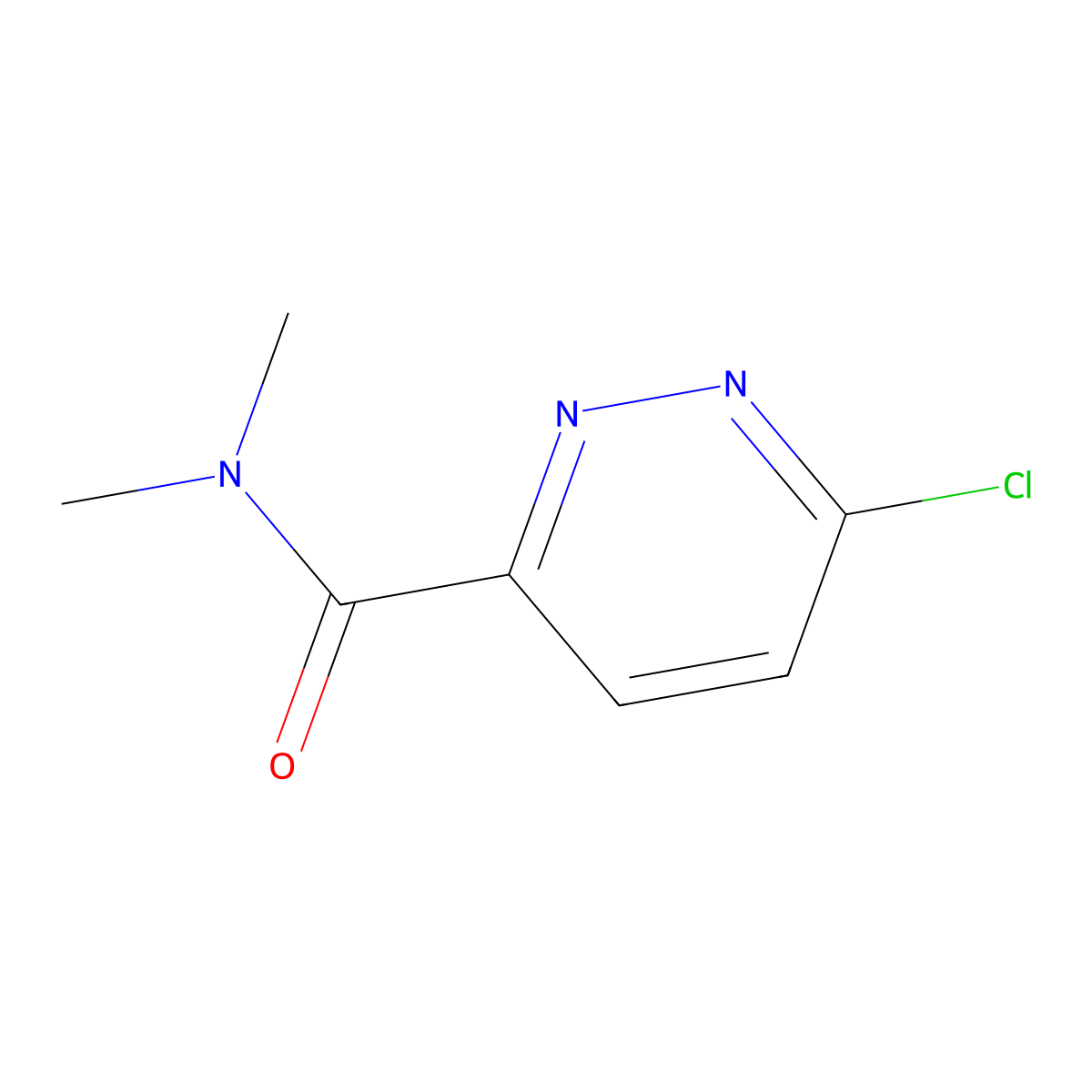 6-chloro-N,N-dimethylpyridazine-3-carboxamide molecular structure, CAS 1183315-30-1
