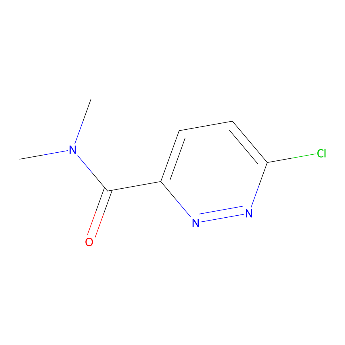 6-chloro-N,N-dimethylpyridazine-3-carboxamide molecular structure, CAS 1183315-30-1