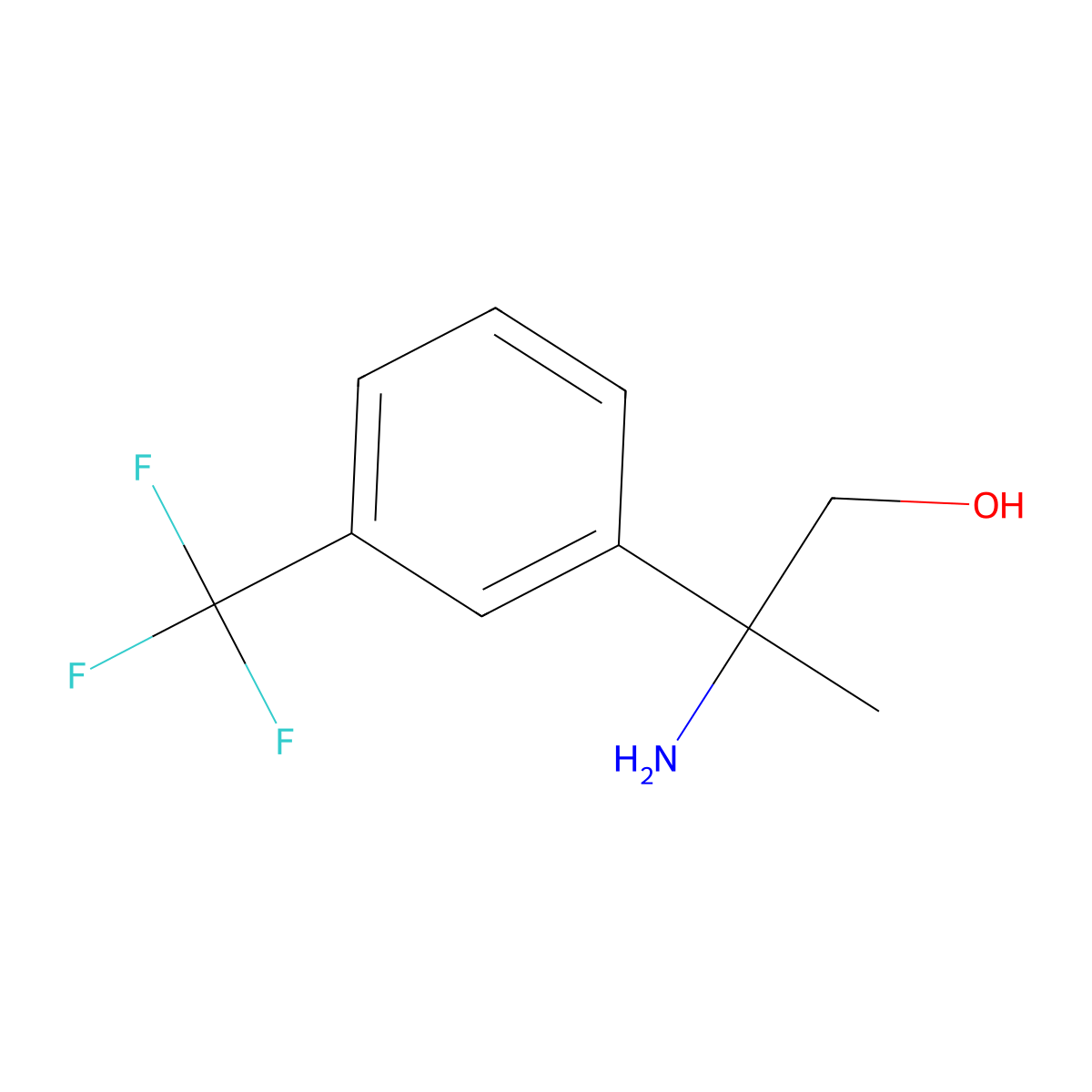 2-Amino-2-[3-(trifluoromethyl)phenyl]propan-1-ol molecular structure, CAS 1183323-24-1