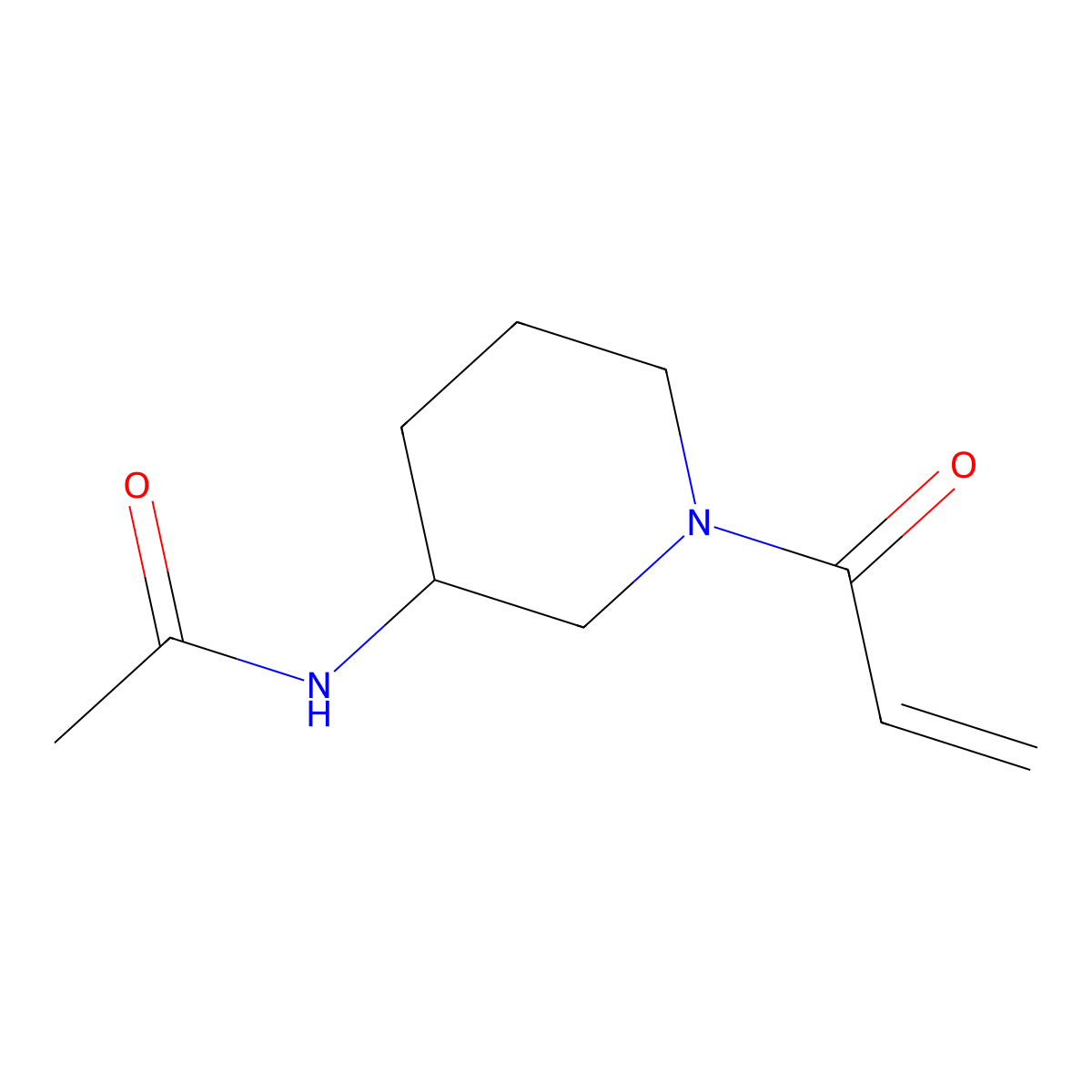 N-(1-Acryloylpiperidin-3-yl)acetamide molecular structure, CAS 1183323-27-4
