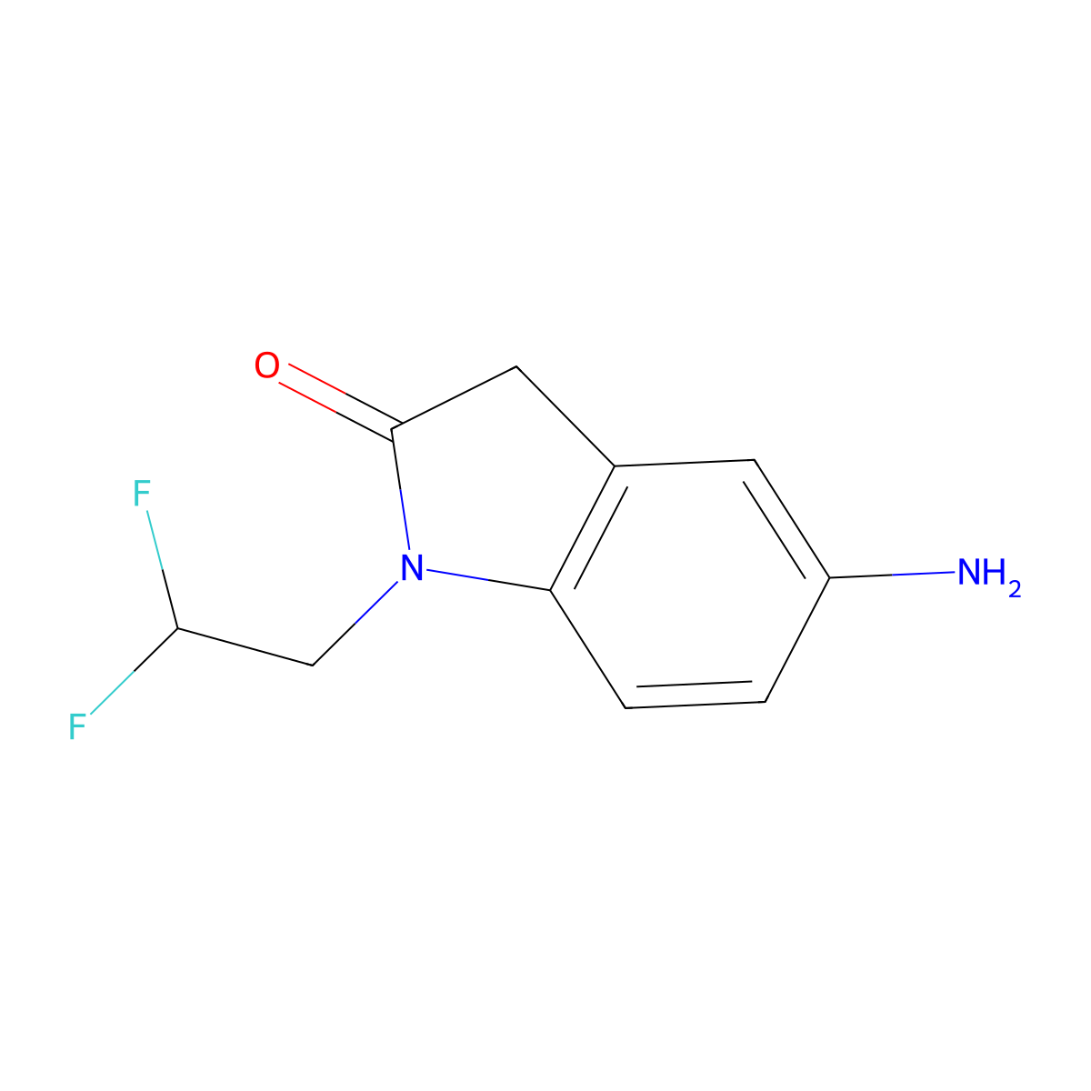 5-Amino-1-(2,2-difluoroethyl)indolin-2-one molecular structure, CAS 1183329-21-6