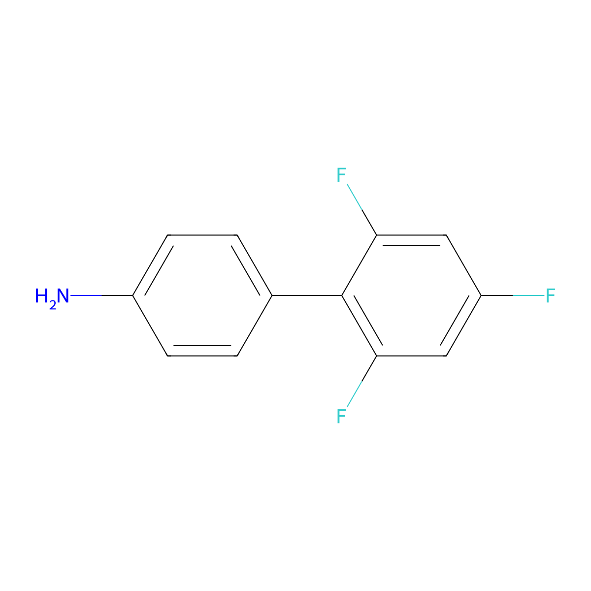 2',4',6'-Trifluoro-[1,1'-biphenyl]-4-amine molecular structure, CAS 1183330-91-7