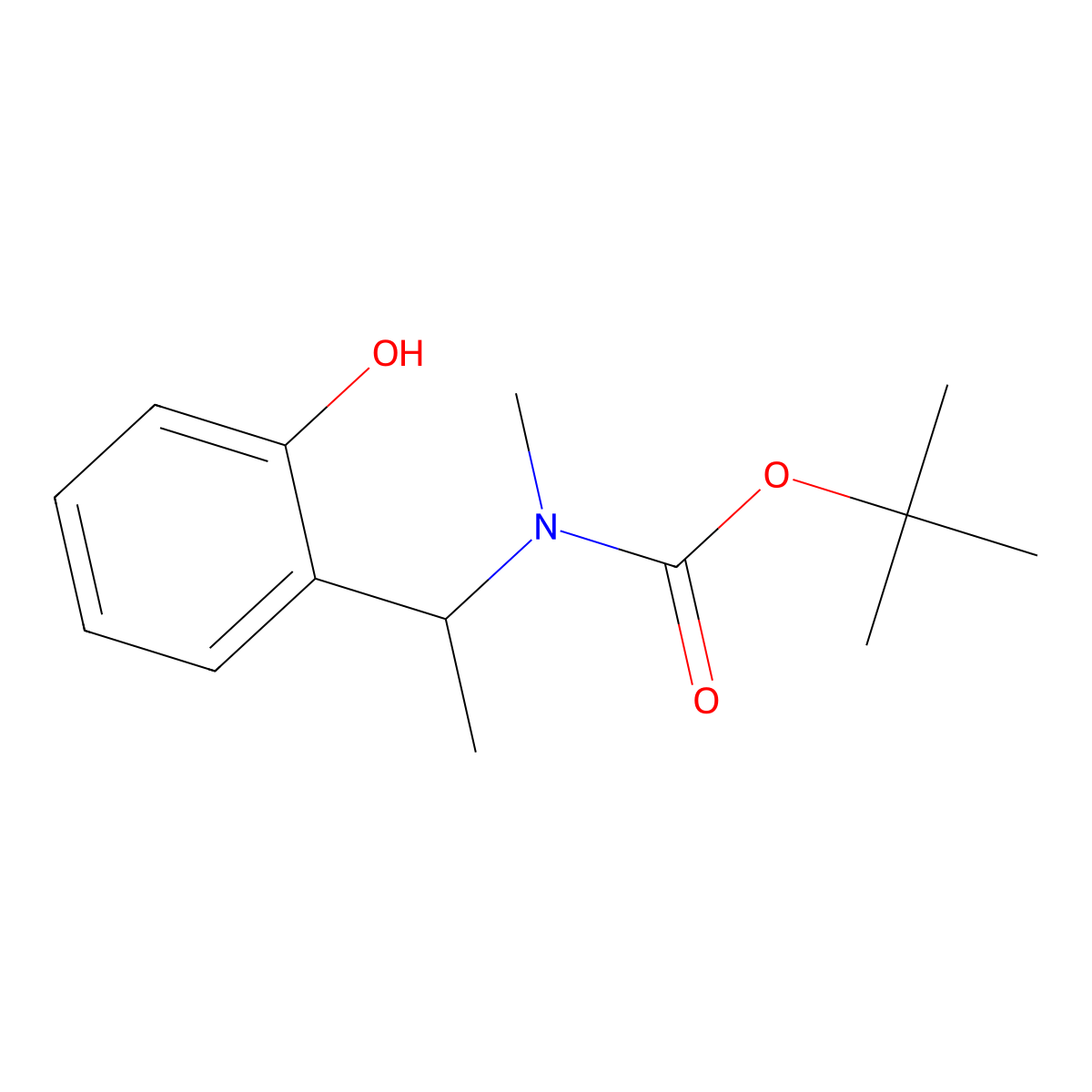 tert-butyl N-[1-(2-hydroxyphenyl)ethyl]-N-methylcarbamate molecular structure, CAS 1183333-34-7