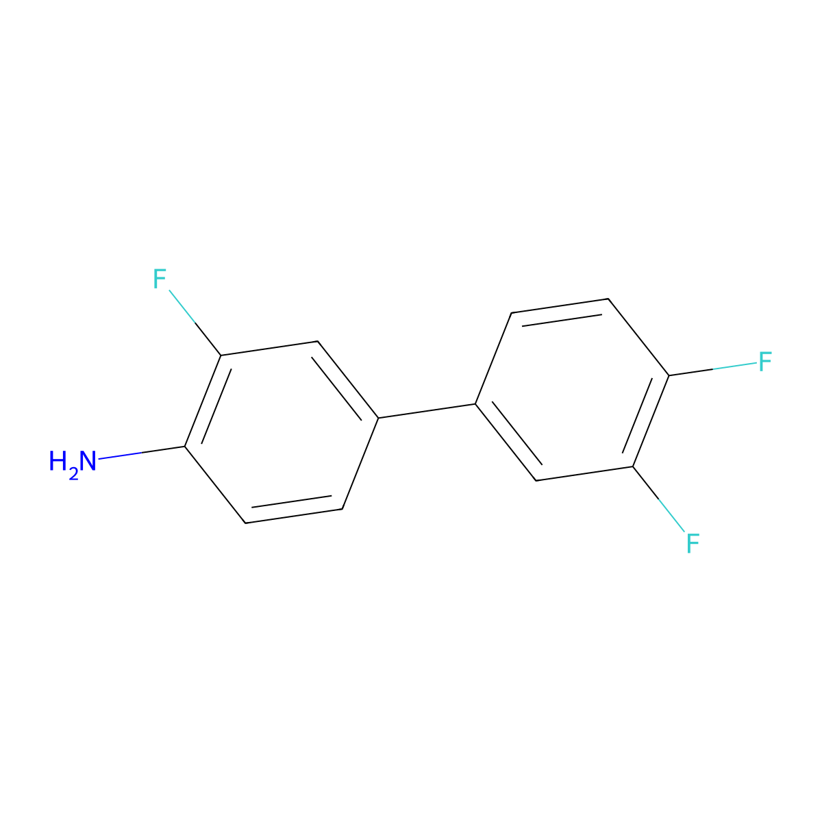 3,3',4'-Trifluoro[1,1'-biphenyl]-4-amine molecular structure, CAS 1183335-15-0