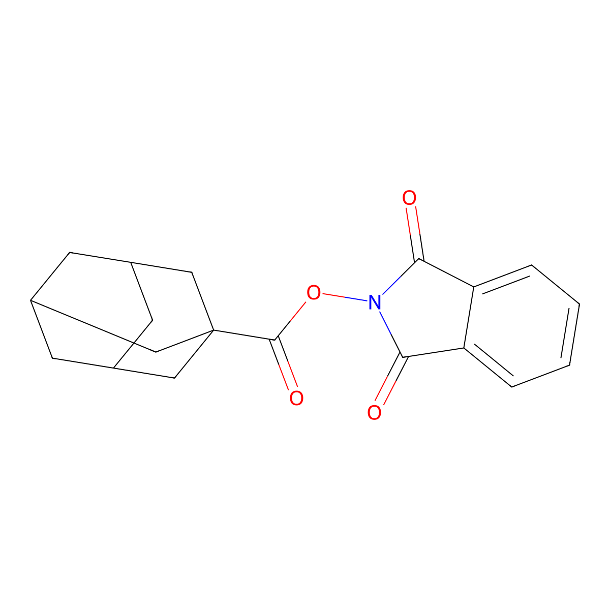 1,3-Dioxoisoindolin-2-yl adamantane-1-carboxylate molecular structure, CAS 118334-83-1