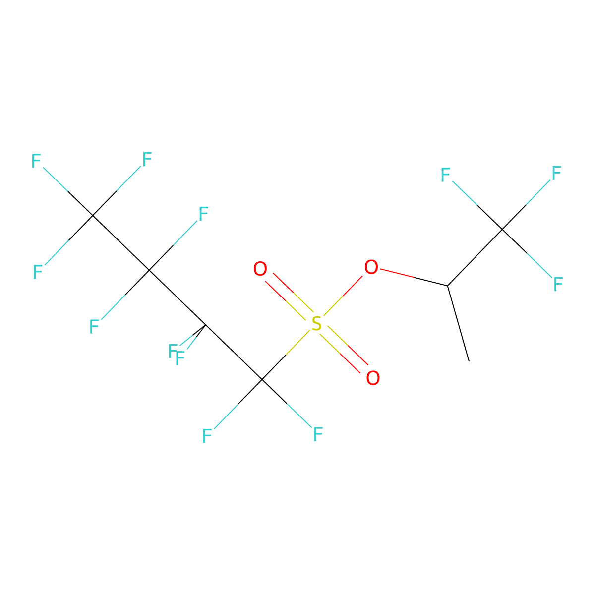 1,1,1-Trifluoropropan-2-yl nonafluorobutane-1-sulfonate molecular structure, CAS 118334-94-4