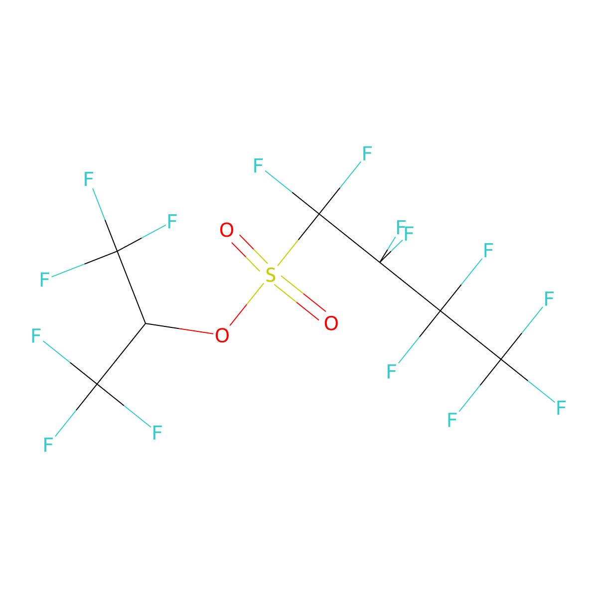 1,1,1,3,3,3-Hexafluoropropan-2-yl 1,1,2,2,3,3,4,4,4-nonafluorobutane-1-sulfonate molecular structure, CAS 118334-96-6