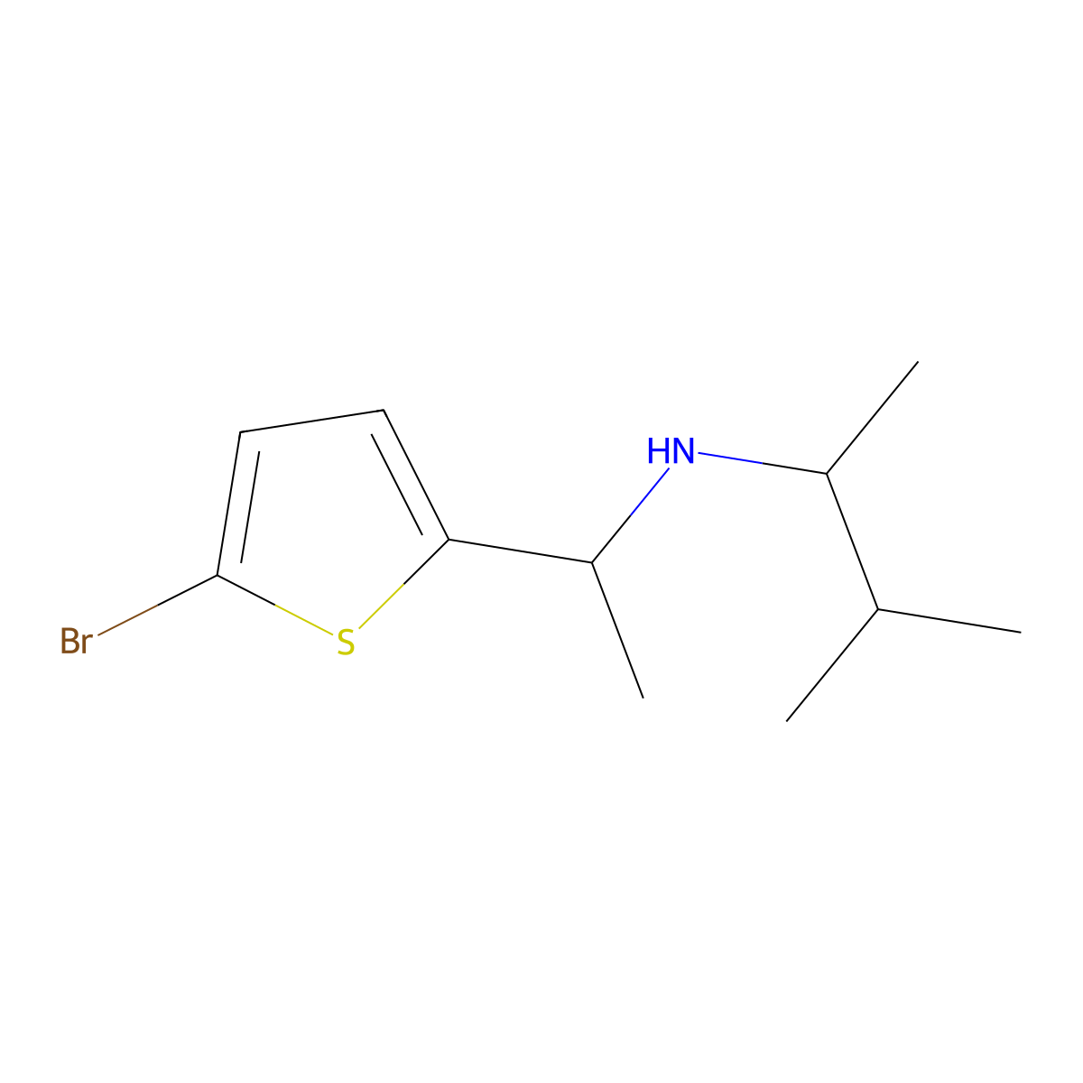 [1-(5-Bromothiophen-2-yl)ethyl](3-methylbutan-2-yl)amine molecular structure, CAS 1183342-56-4