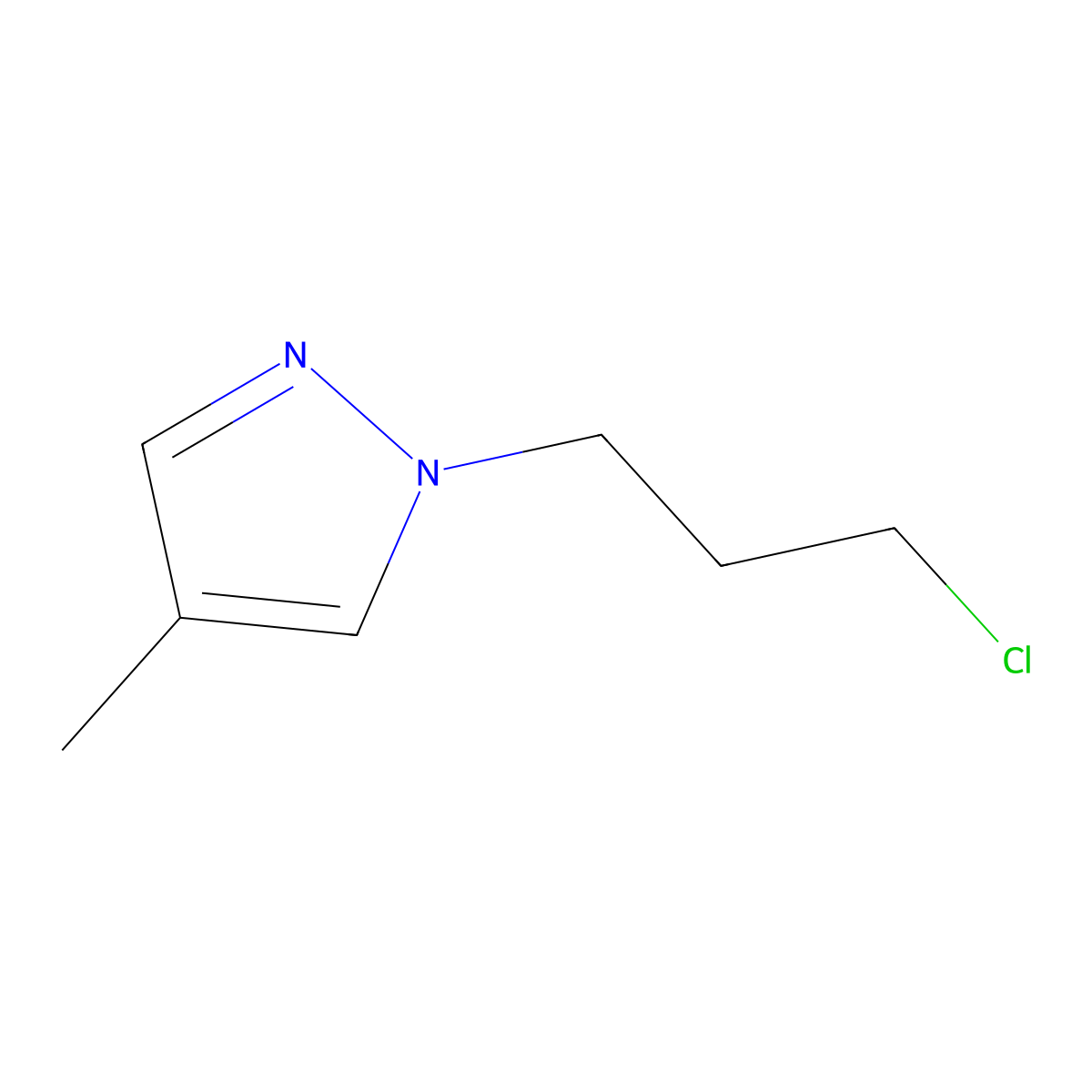 1-(3-Chloropropyl)-4-methyl-1H-pyrazole molecular structure, CAS 1183348-53-9