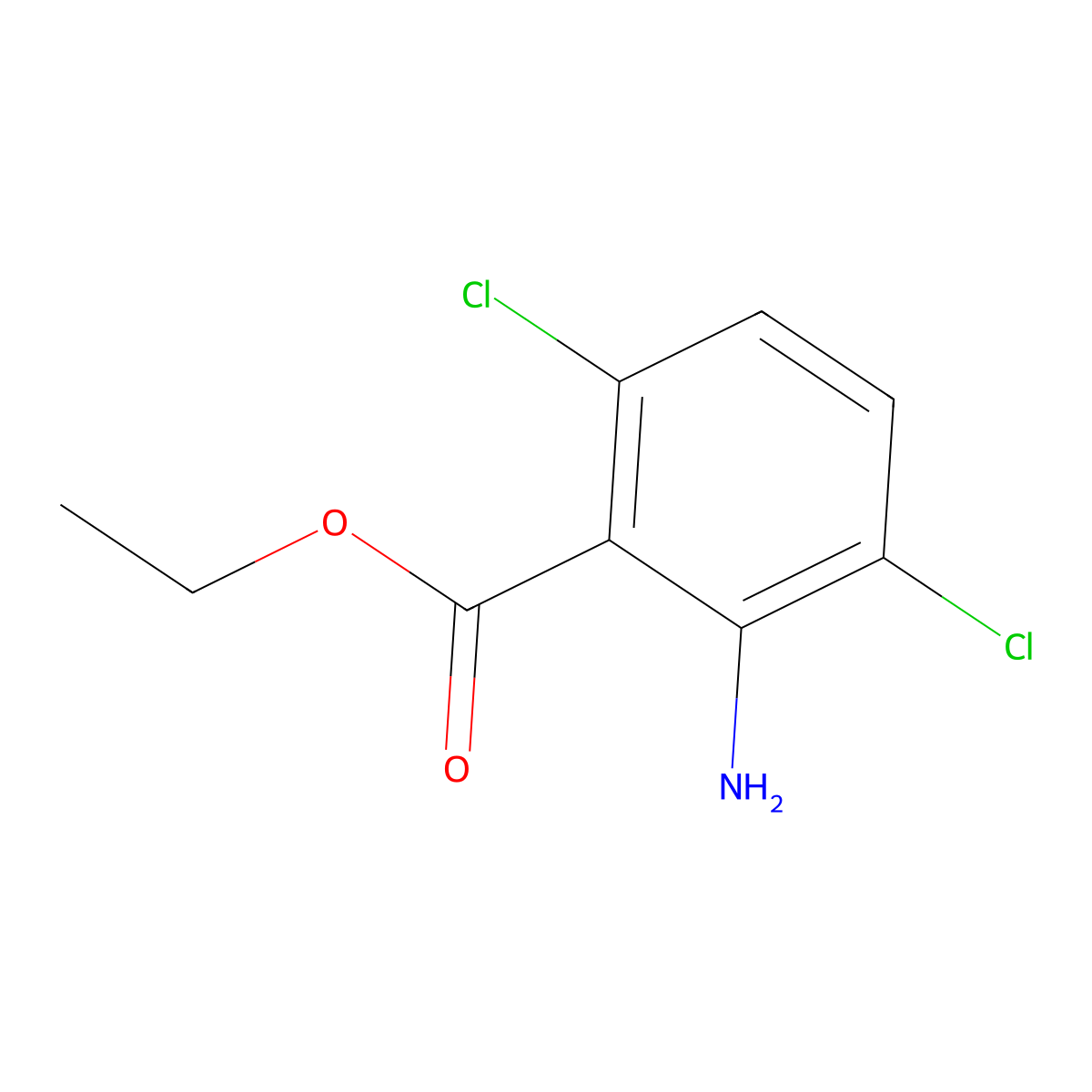 Ethyl 2-amino-3,6-dichlorobenzoate molecular structure, CAS 1183349-06-5