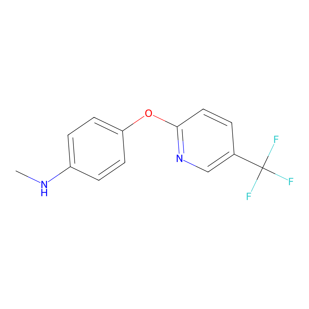 N-methyl-4-{[5-(trifluoromethyl)pyridin-2-yl]oxy}aniline molecular structure, CAS 1183362-22-2