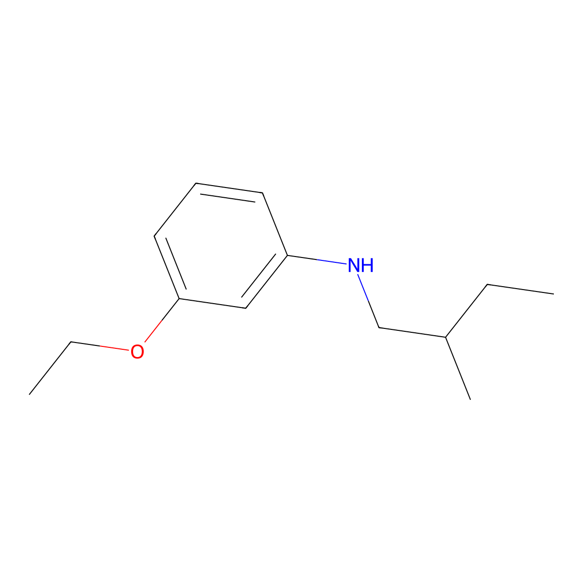 3-ethoxy-N-(2-methylbutyl)aniline molecular structure, CAS 1183363-76-9