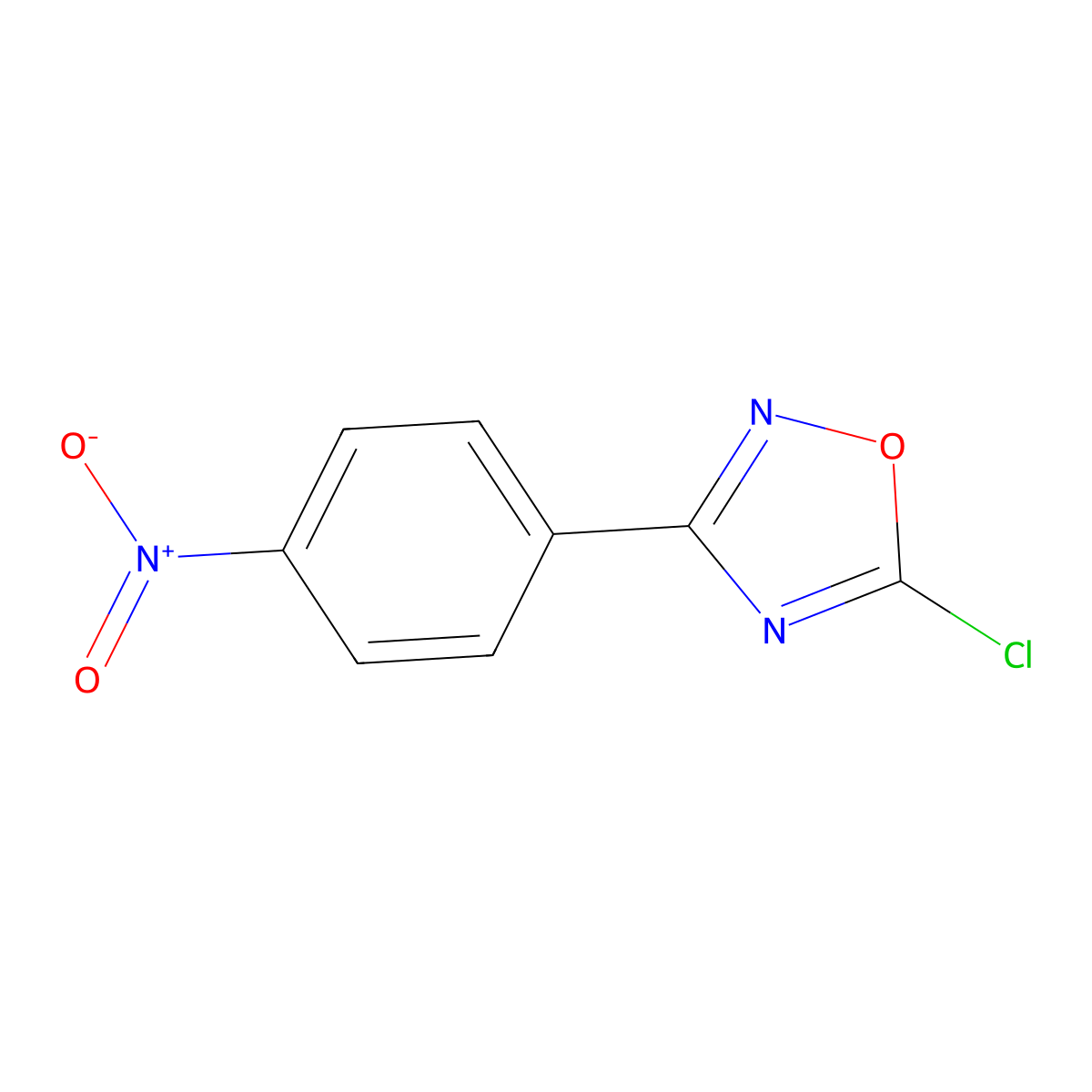 5-Chloro-3-(4-nitrophenyl)-1,2,4-oxadiazole molecular structure, CAS 1183366-52-0