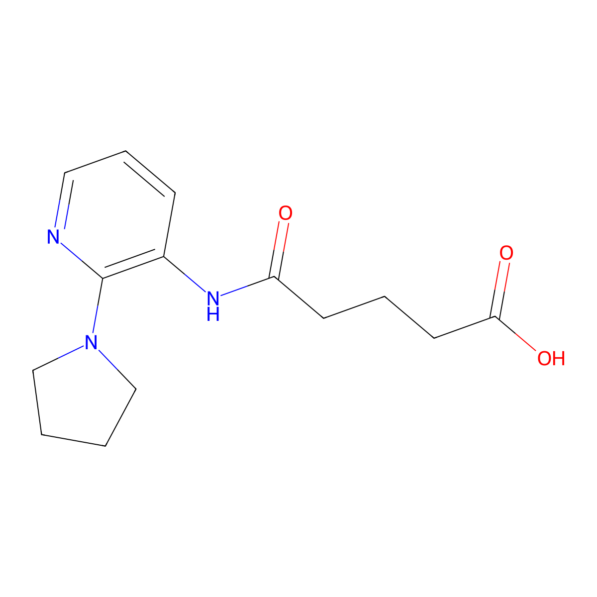 4-{[2-(Pyrrolidin-1-yl)pyridin-3-yl]carbamoyl}butanoic acid molecular structure, CAS 1183368-87-7