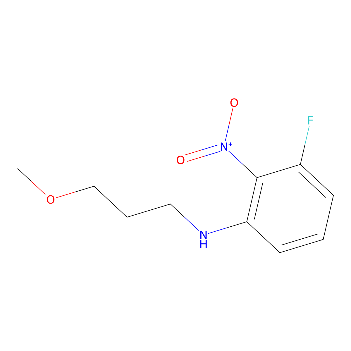 3-Fluoro-N-(3-methoxypropyl)-2-nitroaniline molecular structure, CAS 1183370-73-1