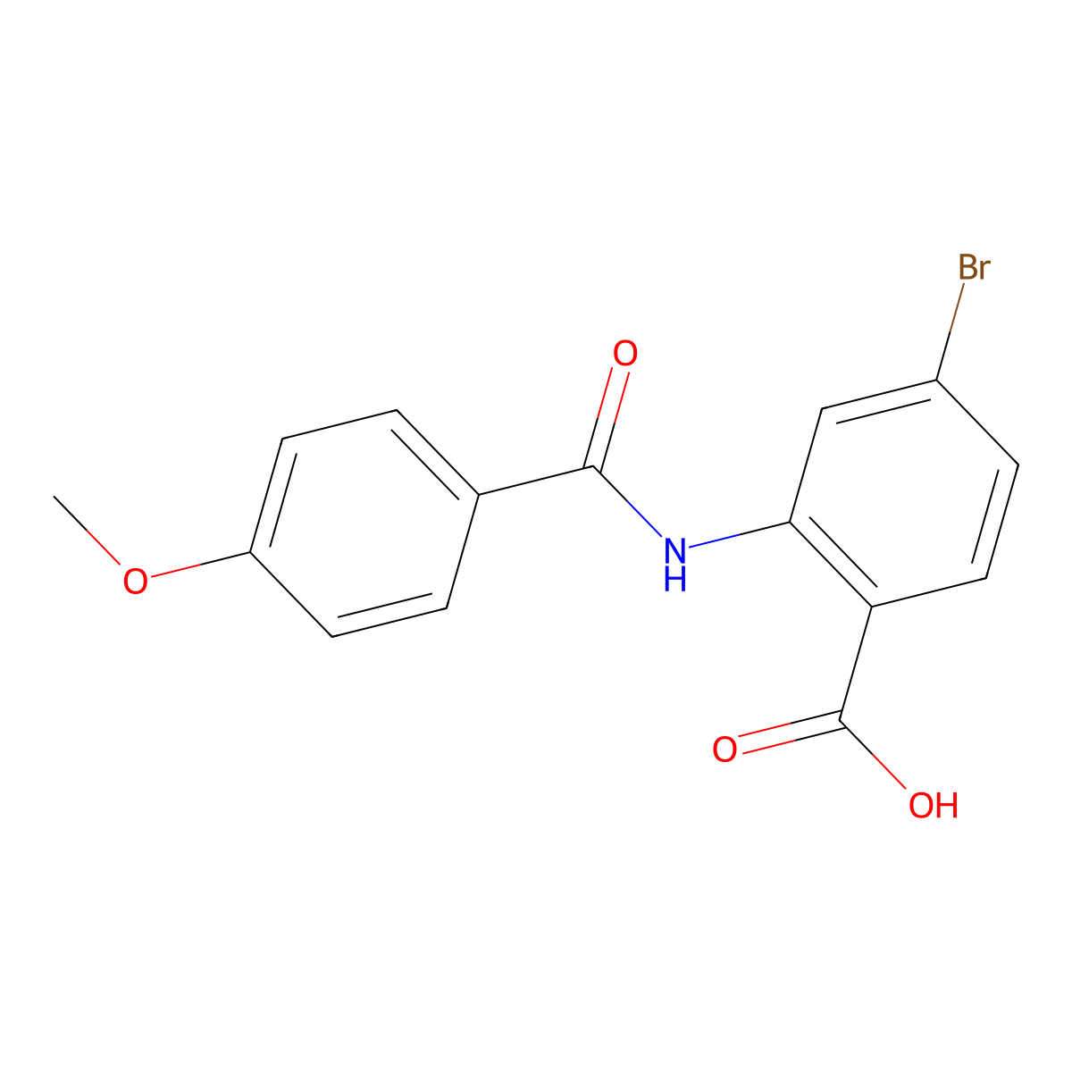 4-Bromo-2-(4-methoxybenzamido)benzoic acid molecular structure, CAS 1183377-47-0