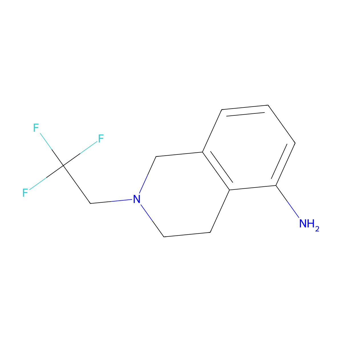 2-(2,2,2-Trifluoroethyl)-1,2,3,4-tetrahydroisoquinolin-5-amine molecular structure, CAS 1183387-63-4