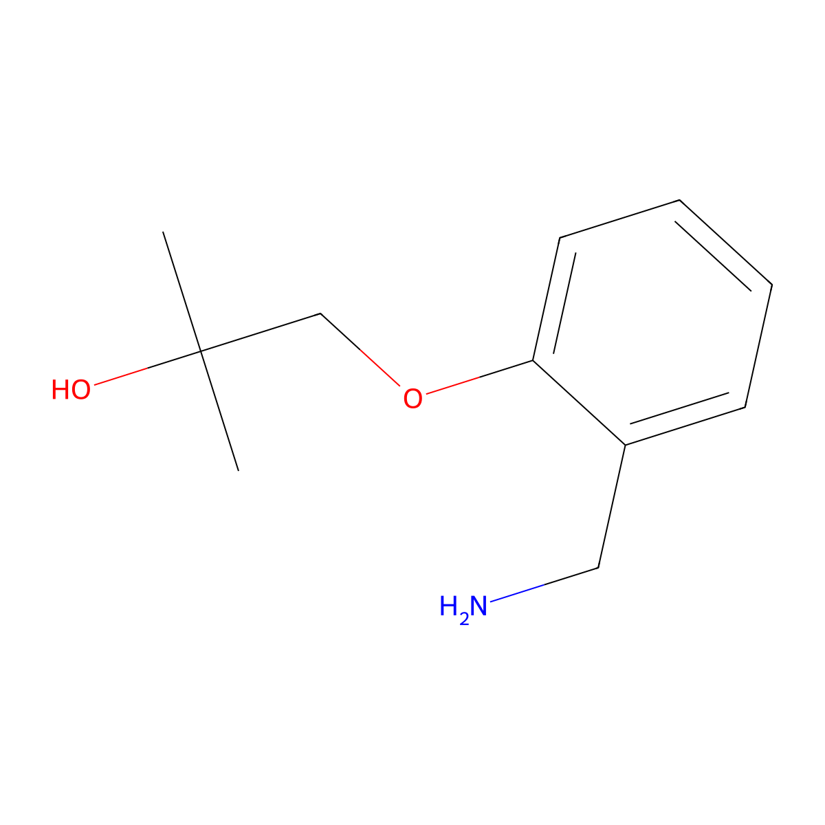 1-[2-(Aminomethyl)phenoxy]-2-methylpropan-2-ol molecular structure, CAS 1183388-46-6